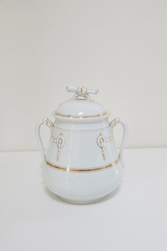 Vintage Haviland Limoges Cible Sugar Bowl with Lid