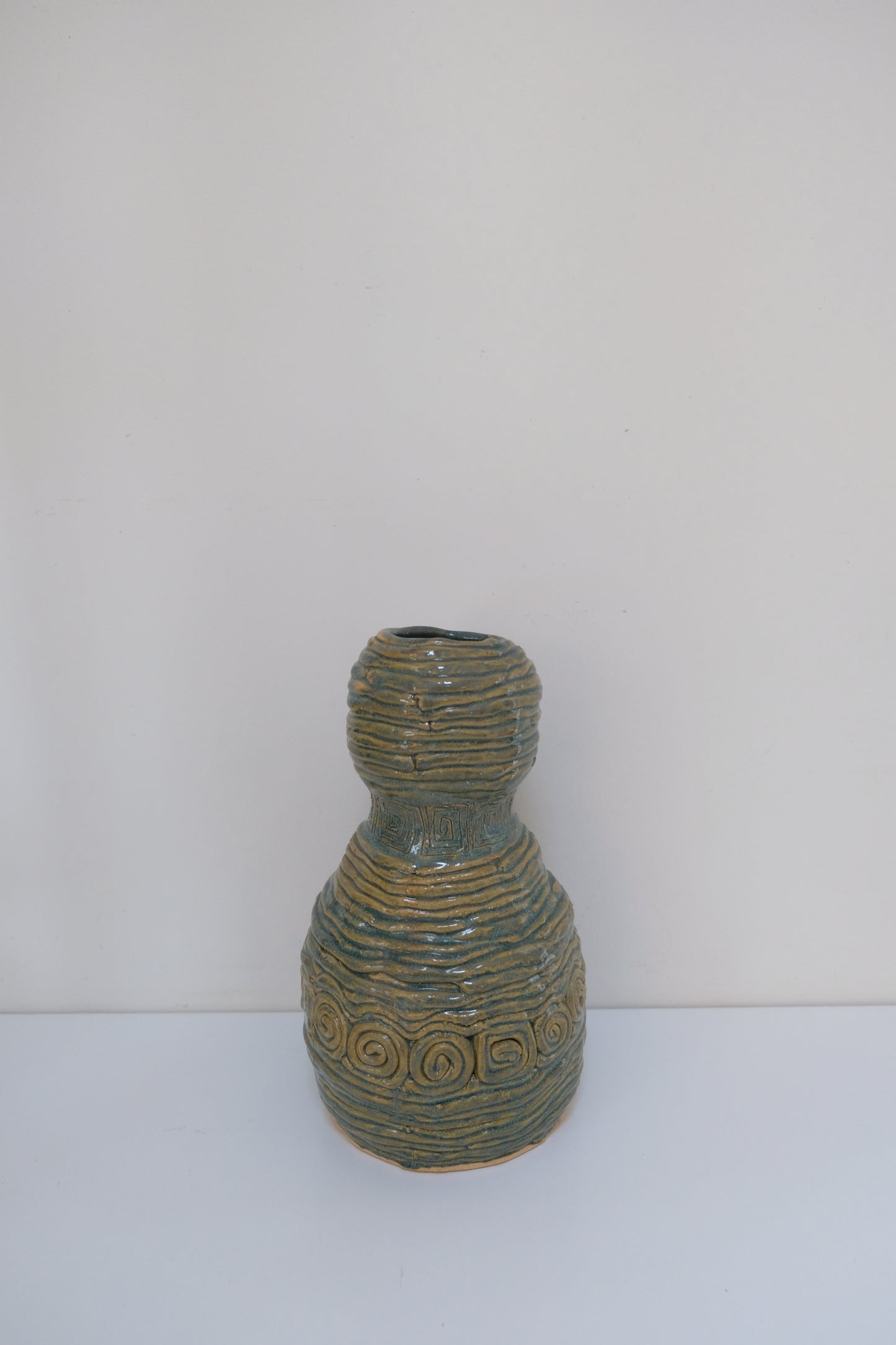 Vintage Handmade Coiled Studio Pottery Vase