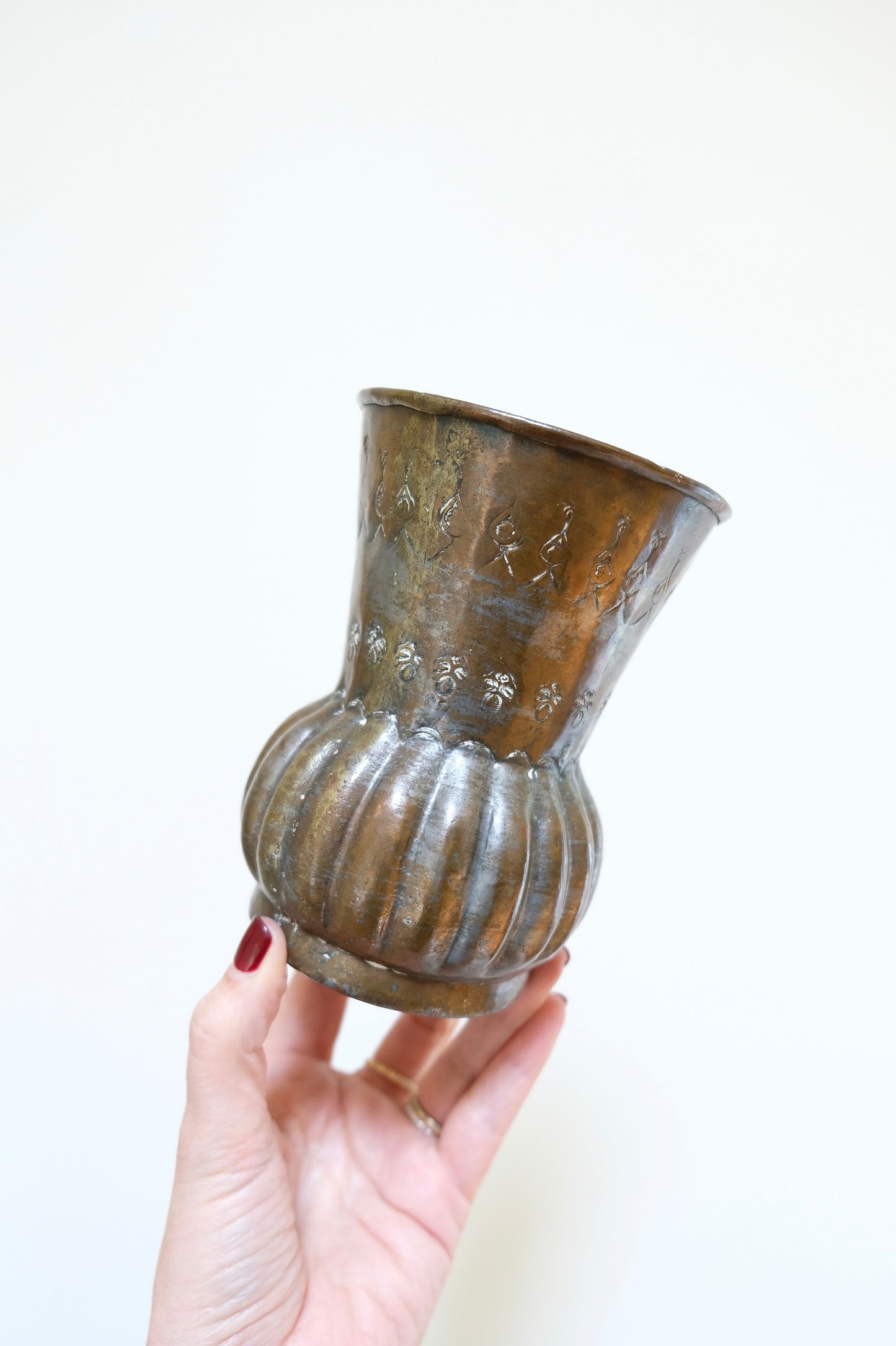 6” Copper Hand-Hammered Vase