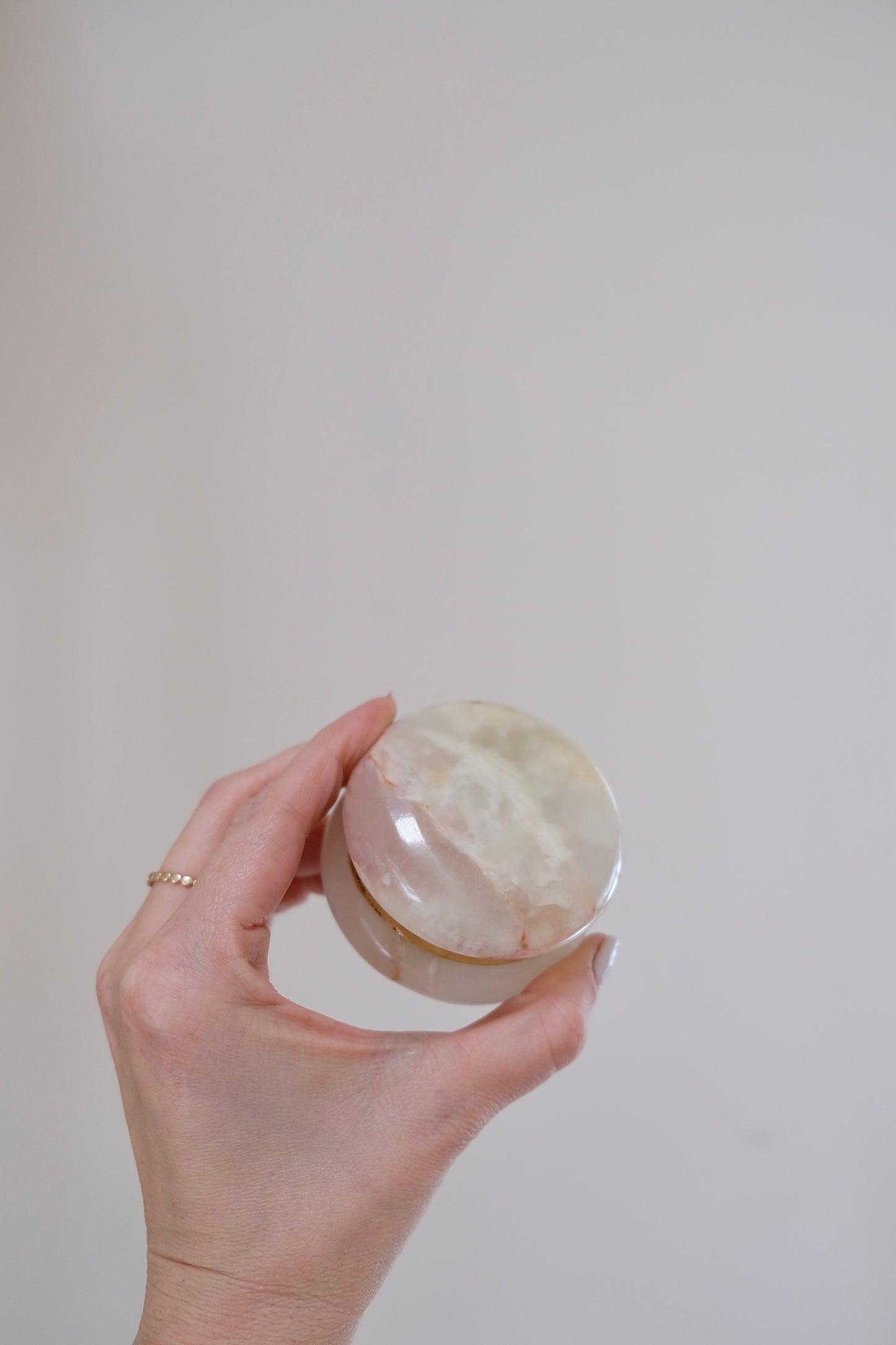 Small Vintage Alabaster Casket