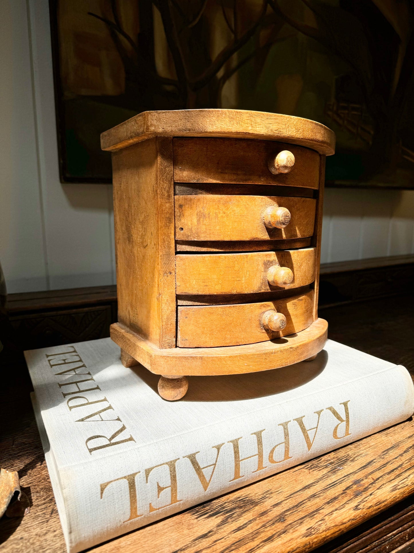 Beautiful Vintage Wooden Desktop Cabinet