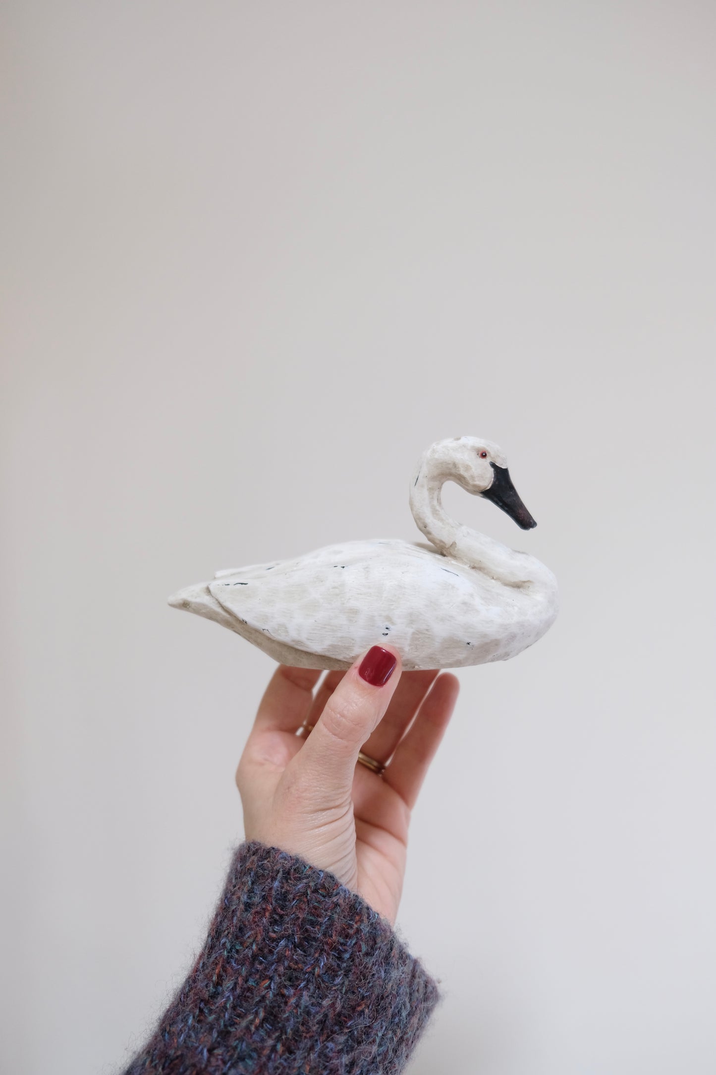 Small Vintage Swan Statue