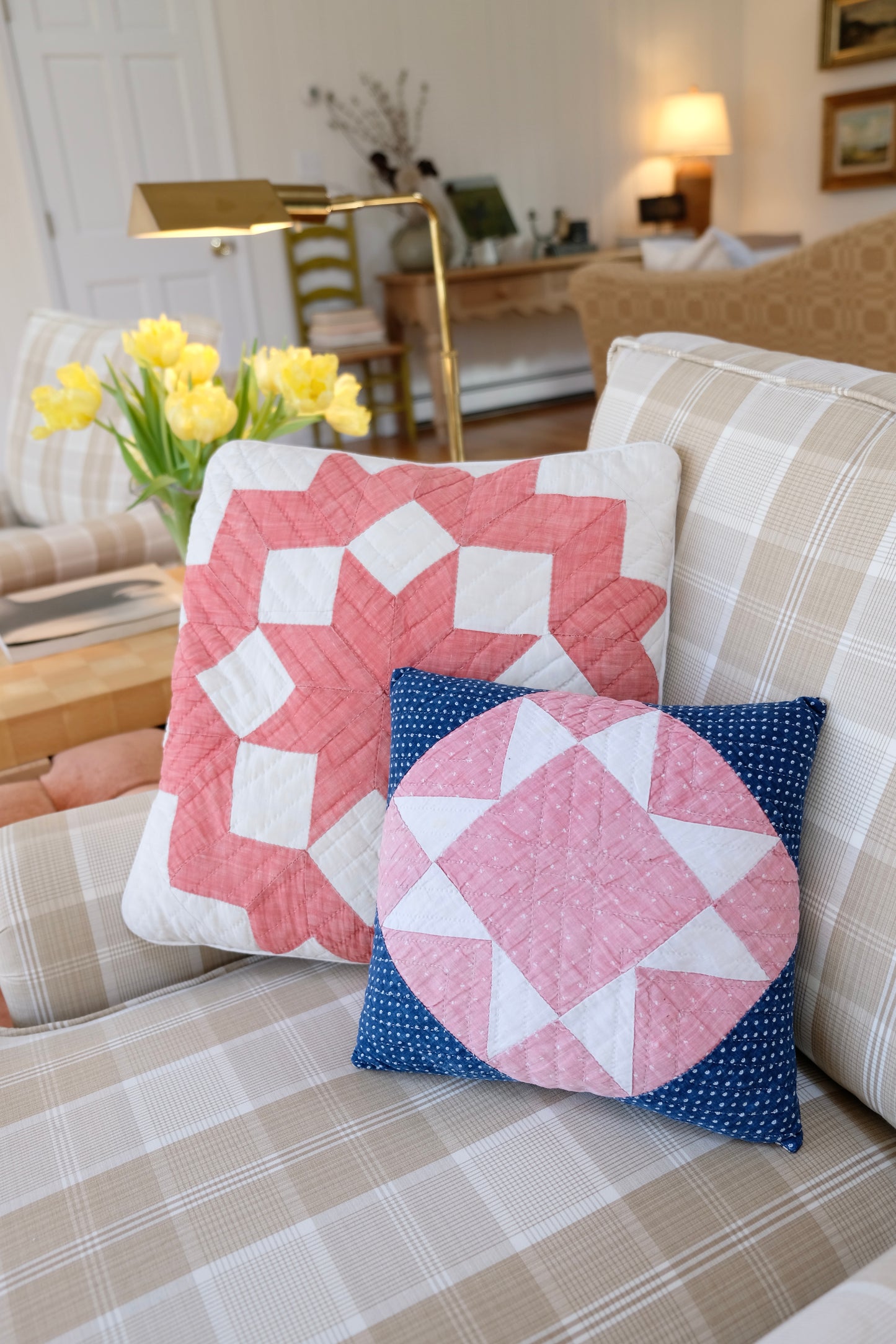 Small Vintage Handmade Quilt Pillow