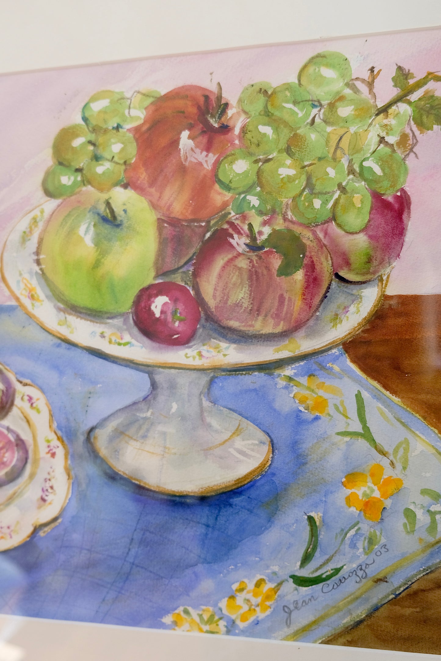 "Figs and Fruit" Signed Watercolor Still Life '03