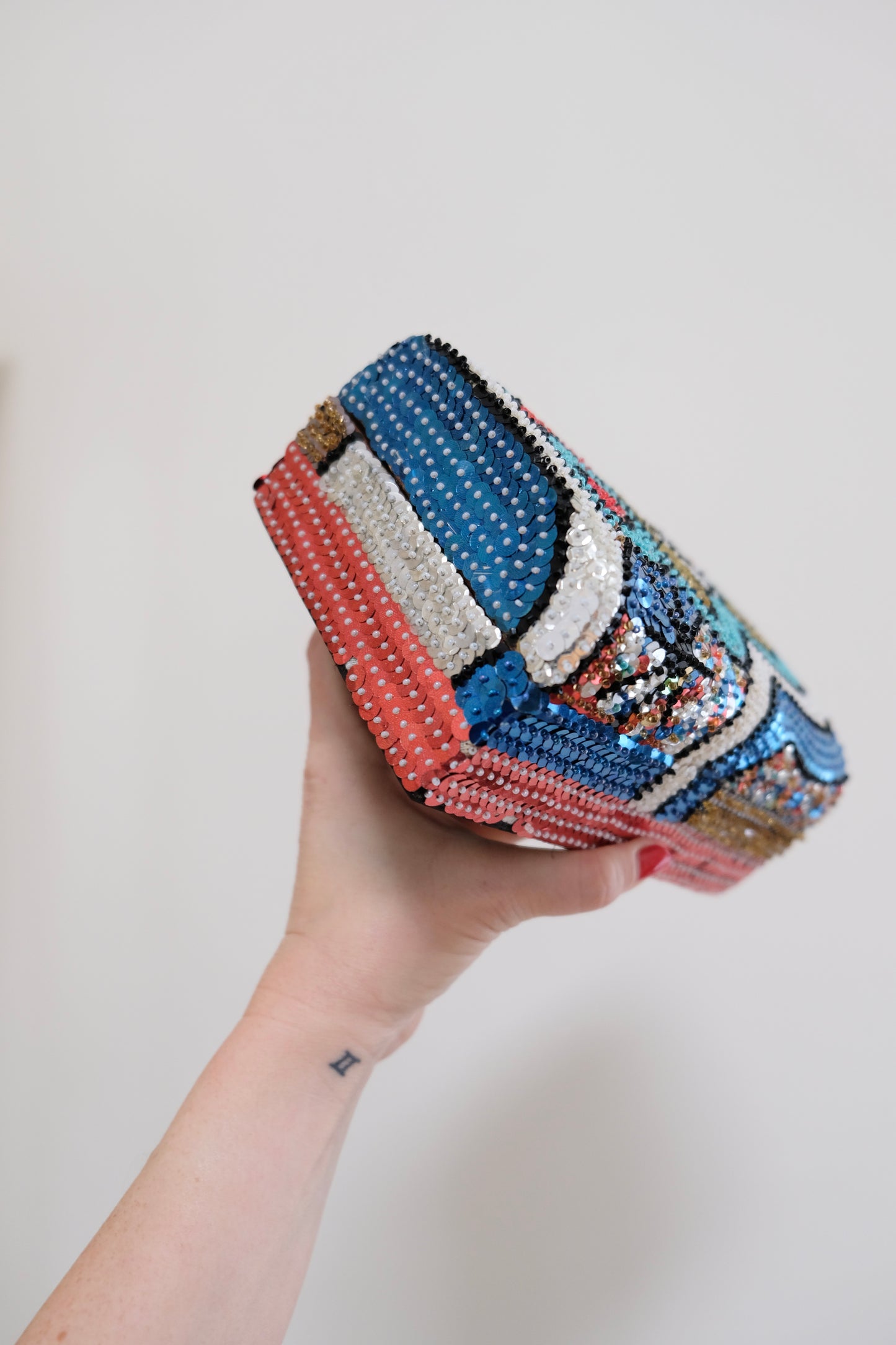 Vintage "Grand Bois" Sequined Wooden Box