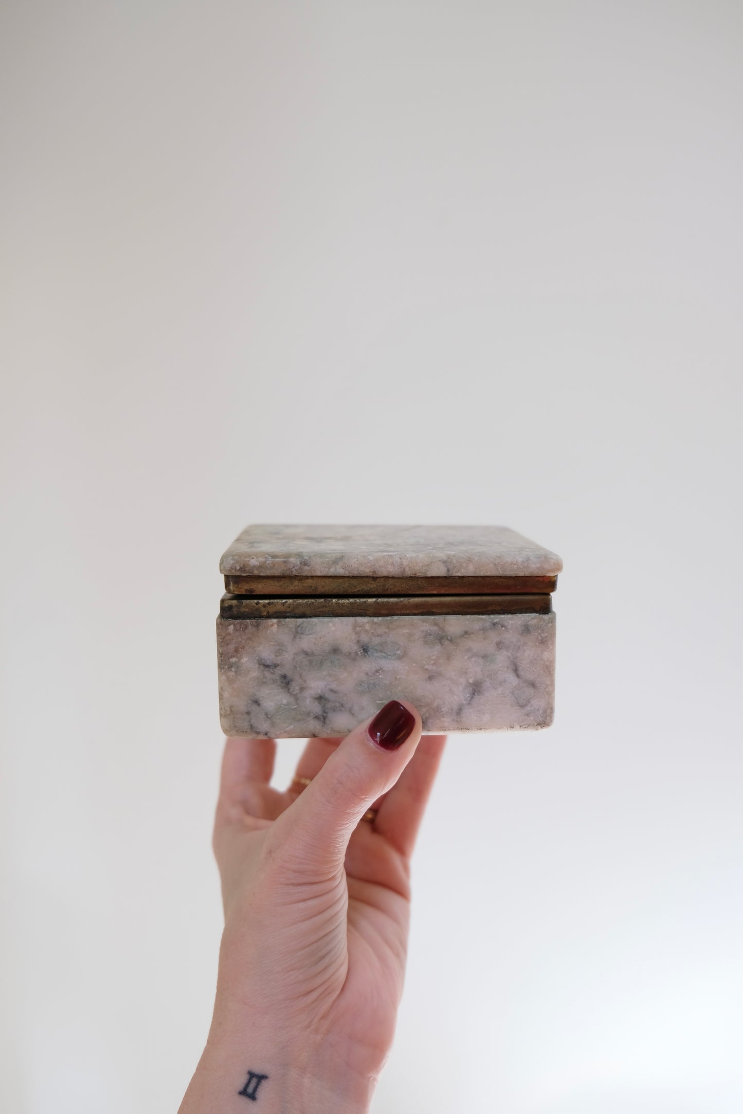 Hand Carved Alabaster Jewelry Box