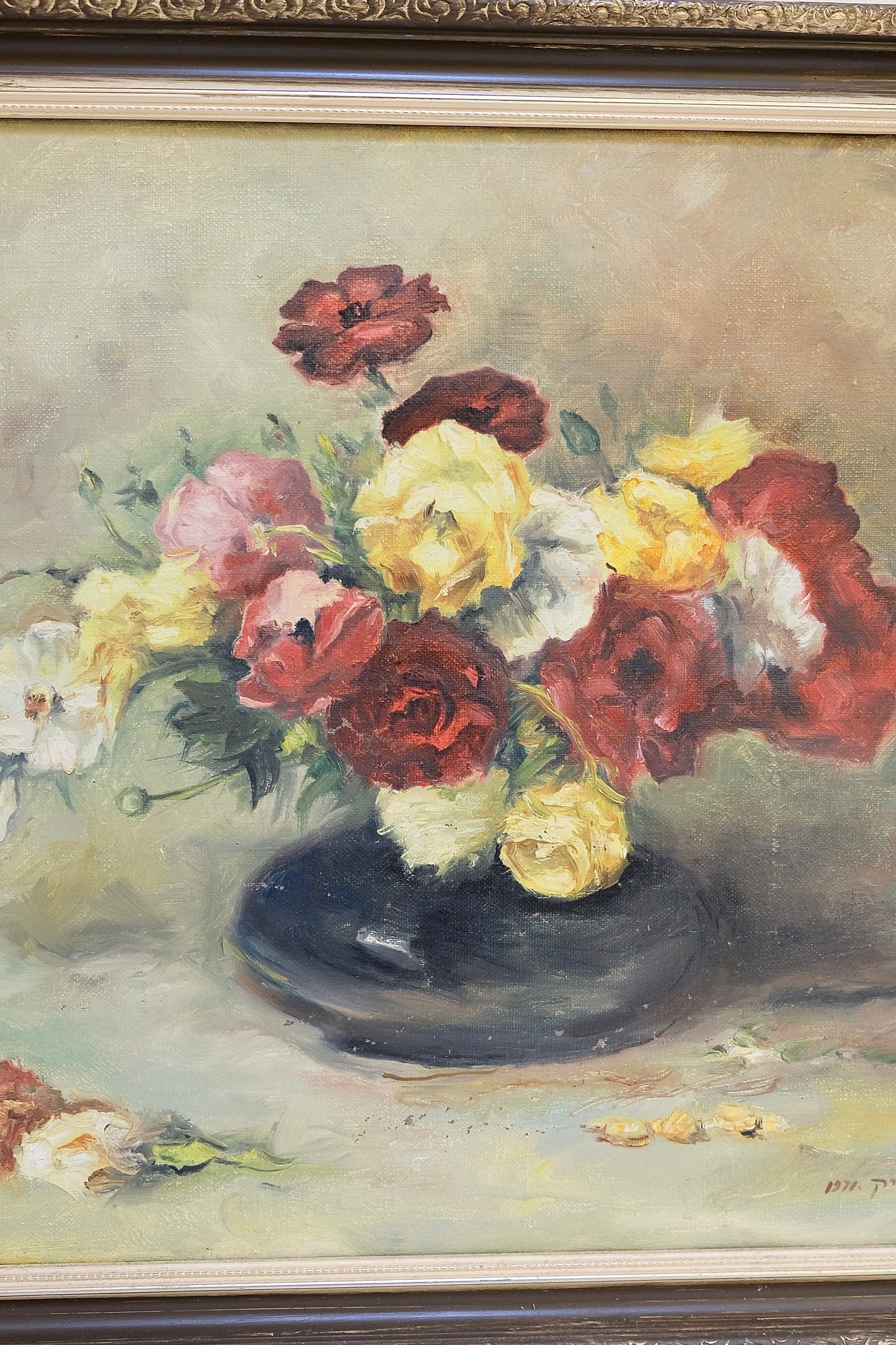 Vintage Signed Floral Still Life Painting