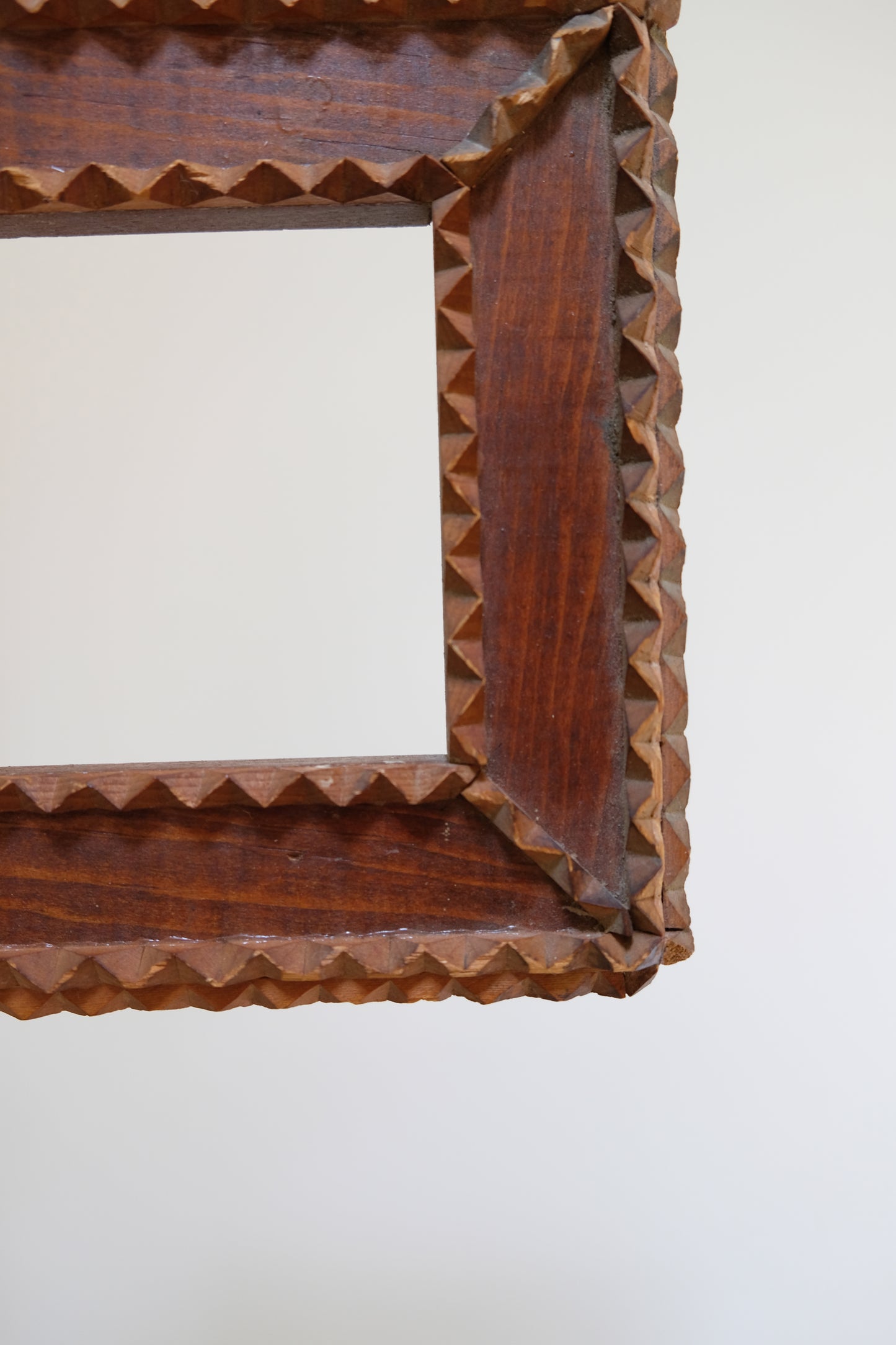 Beautiful Tramp Art Wooden Frame