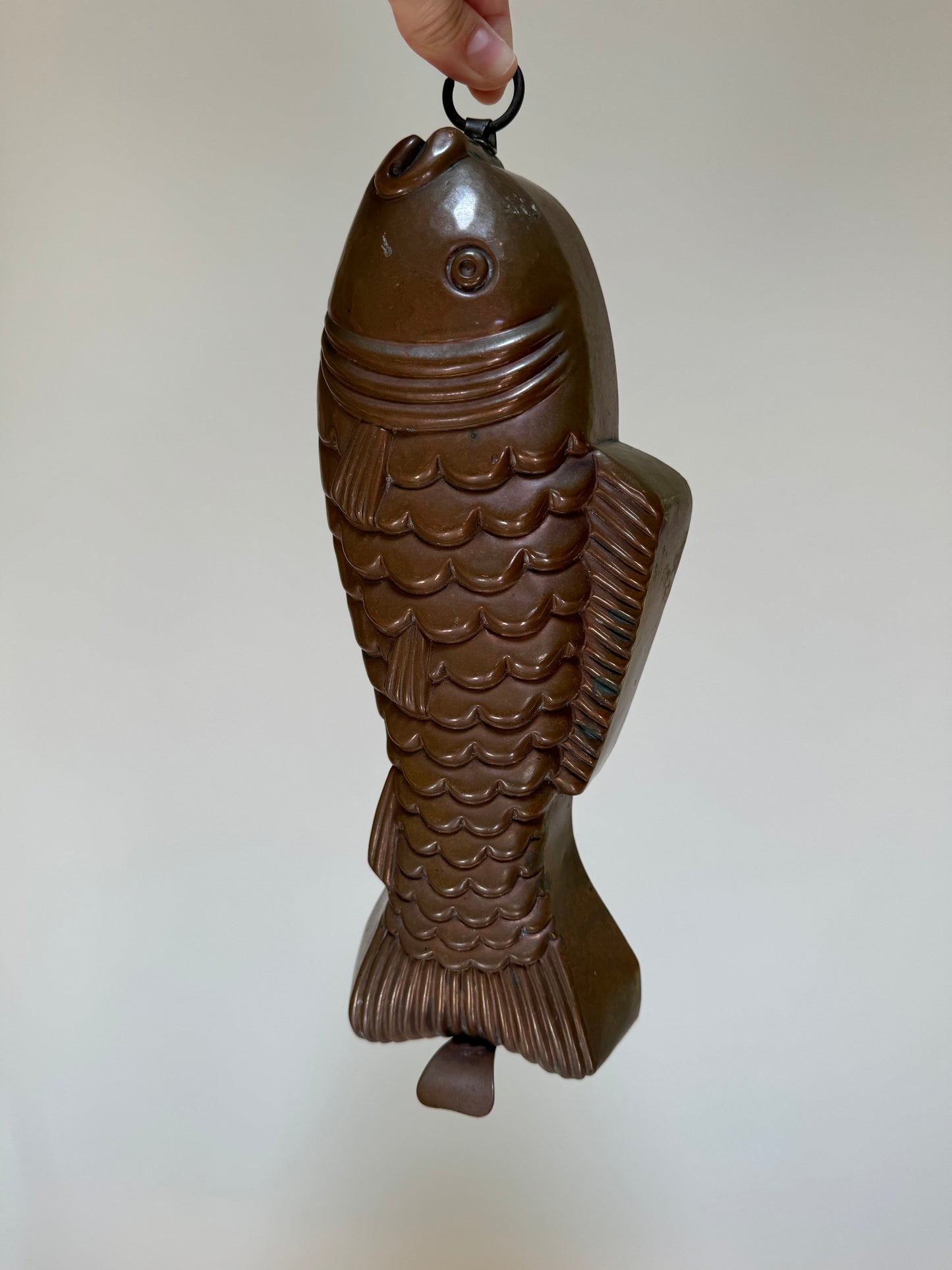 Incredible Antique Copper Fish Mold