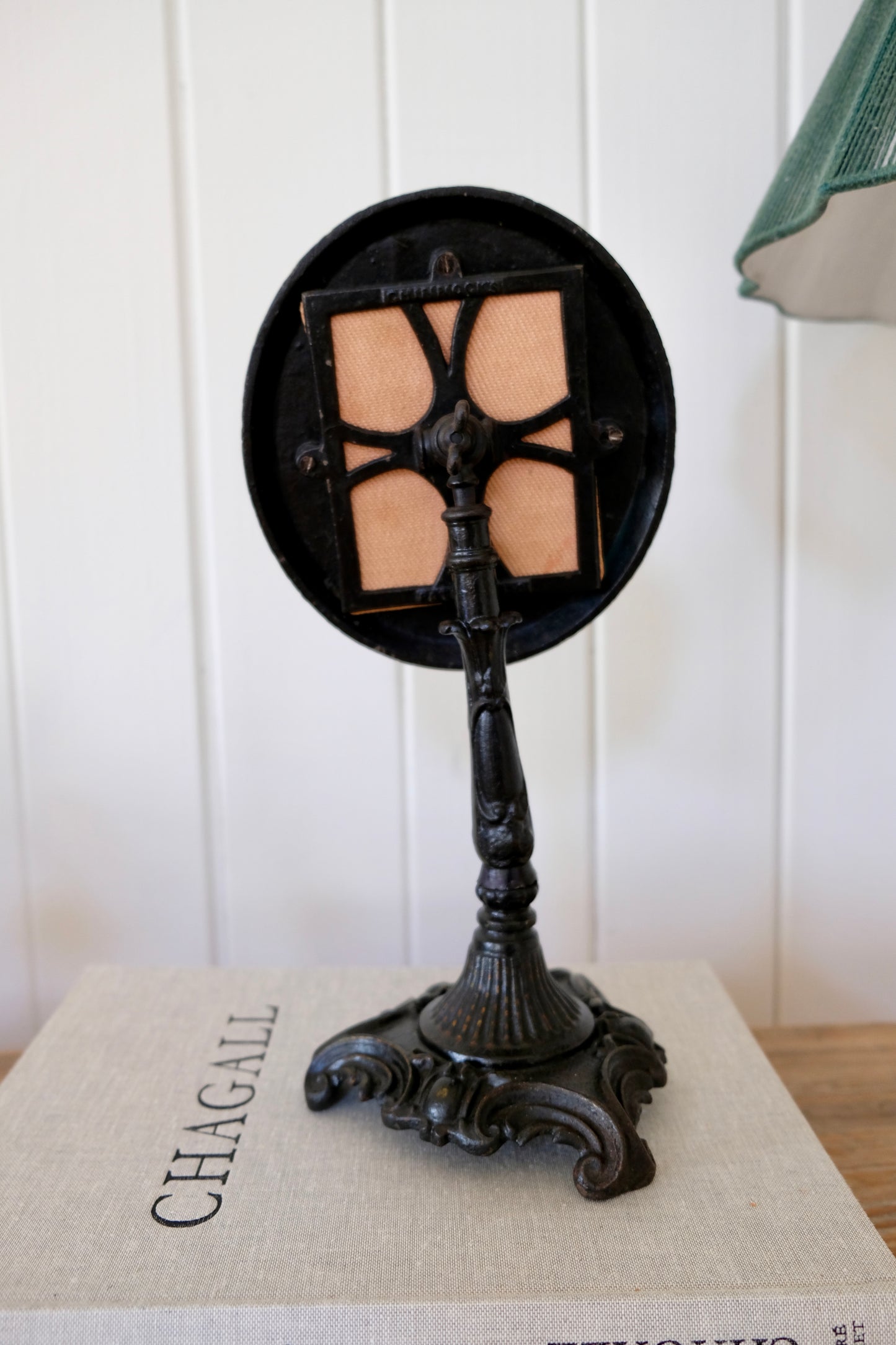 Incredible Antique Chinnooks Patent 1850 Iron Table Mirror