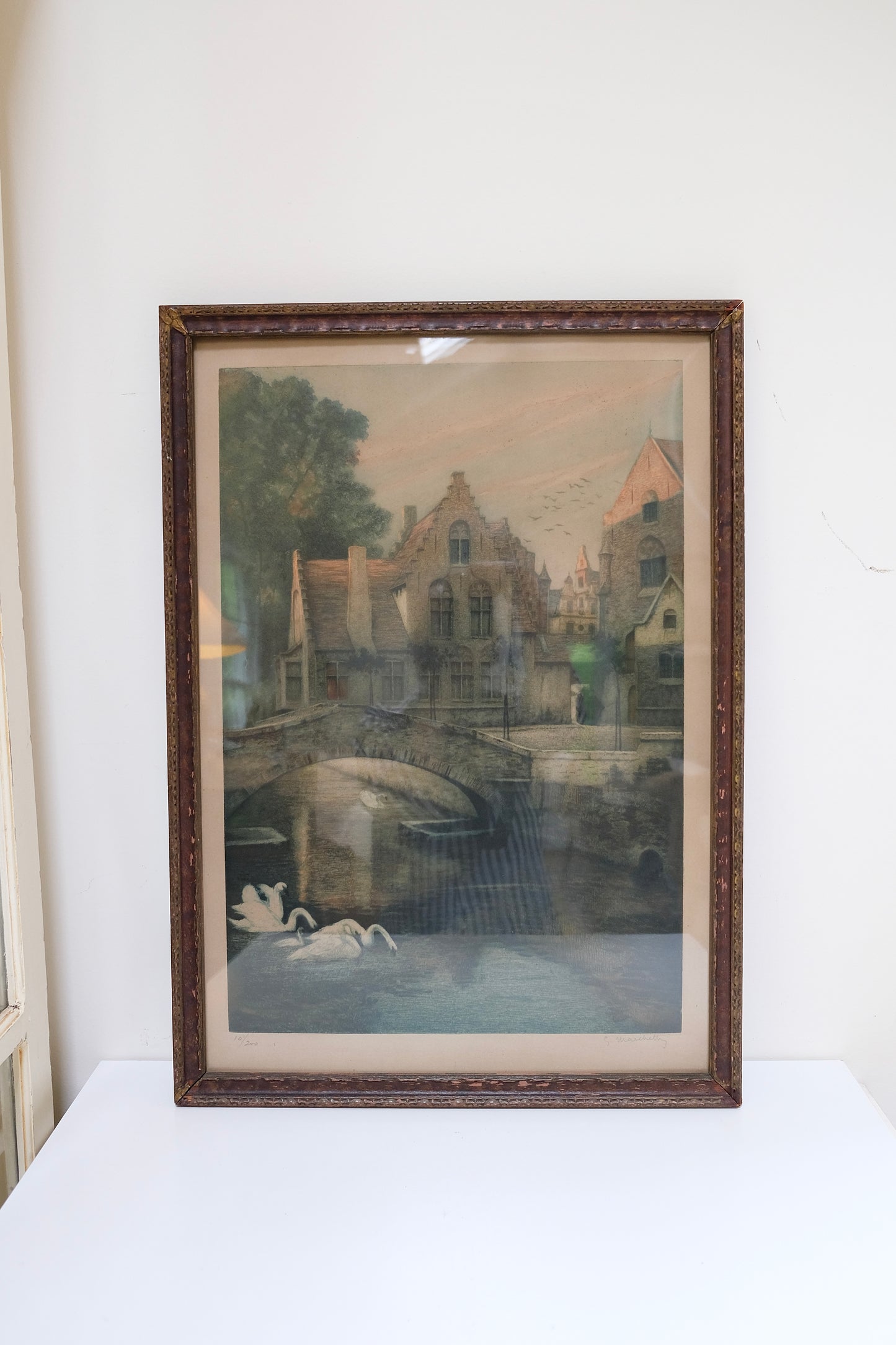 Stunning Antique Signed and Numbered Lithograph