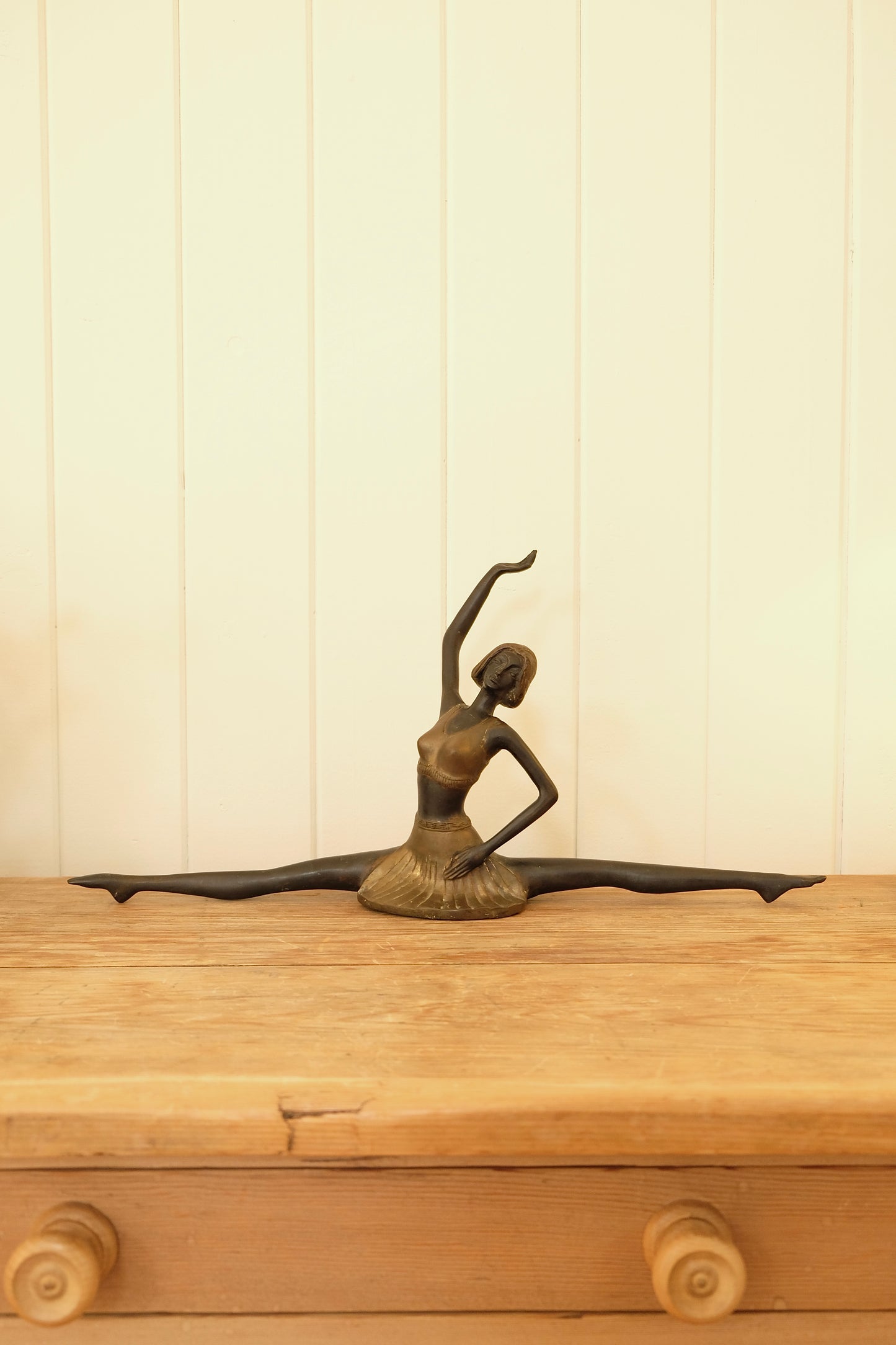Large Cast Metal Art Deco Ballerina Scultpure