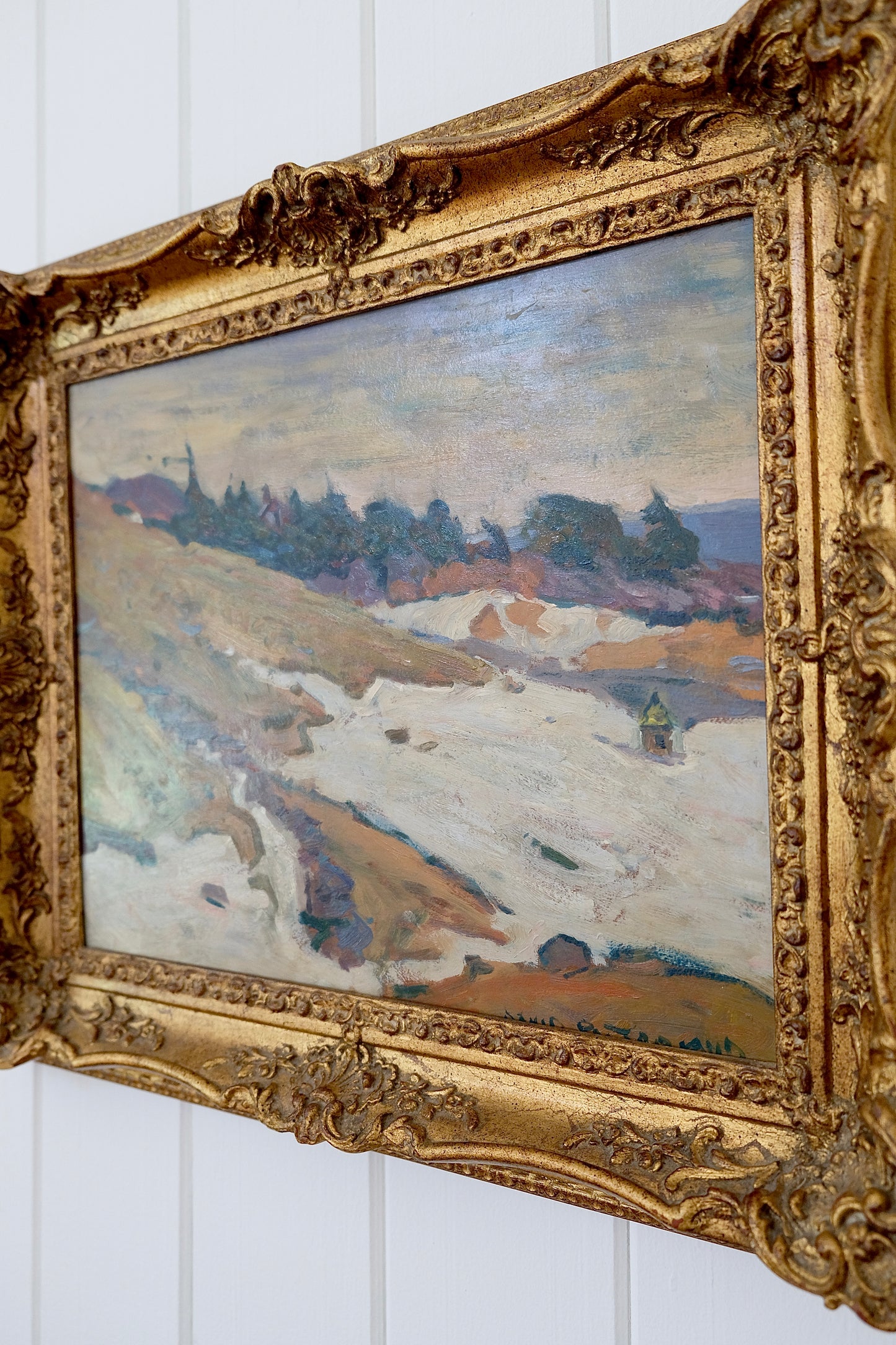Impressionist Vintage Landscape Painting – 21” x 18” (1 of 2)
