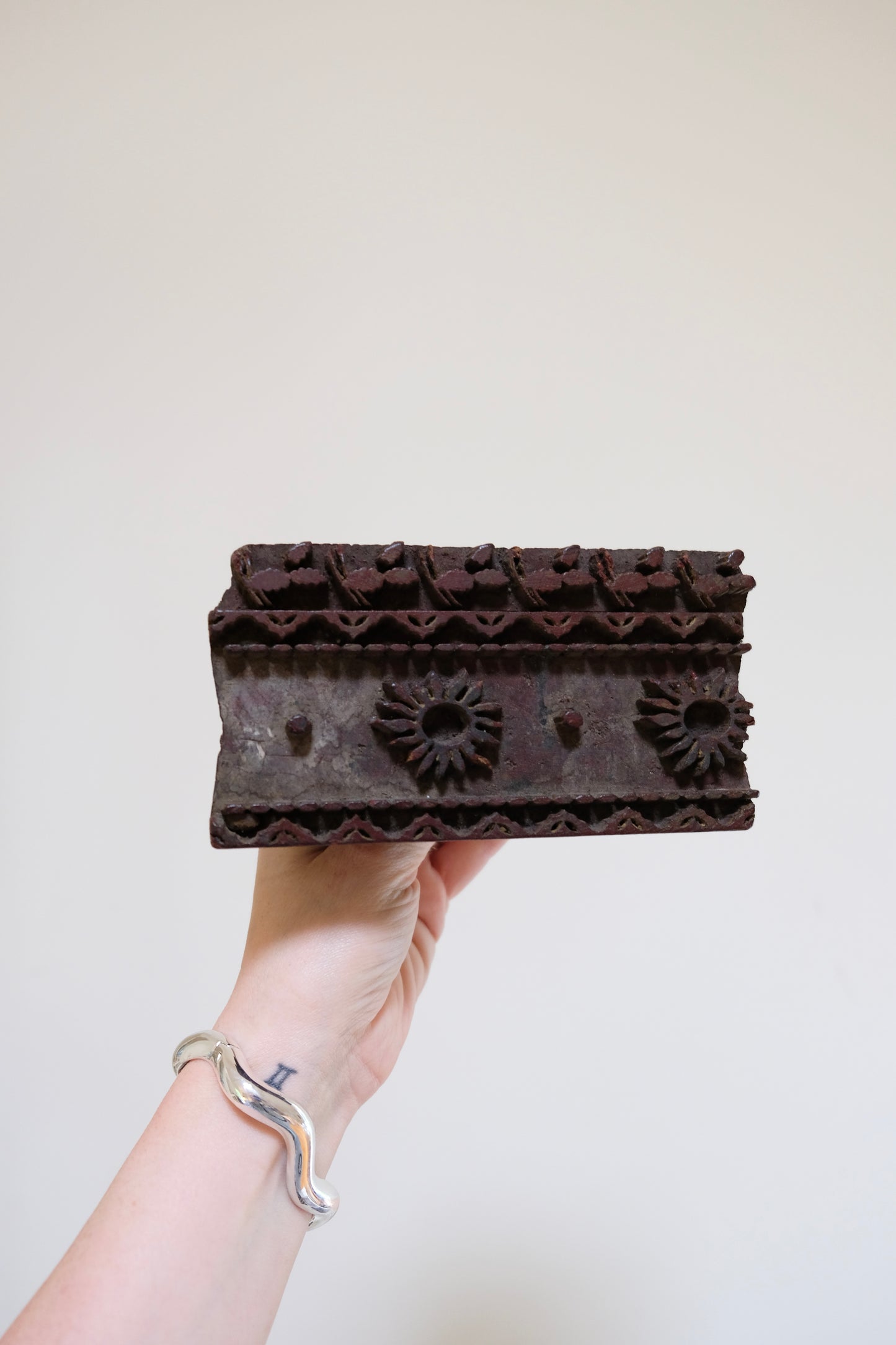 Antique Indian Woodblock Stamp