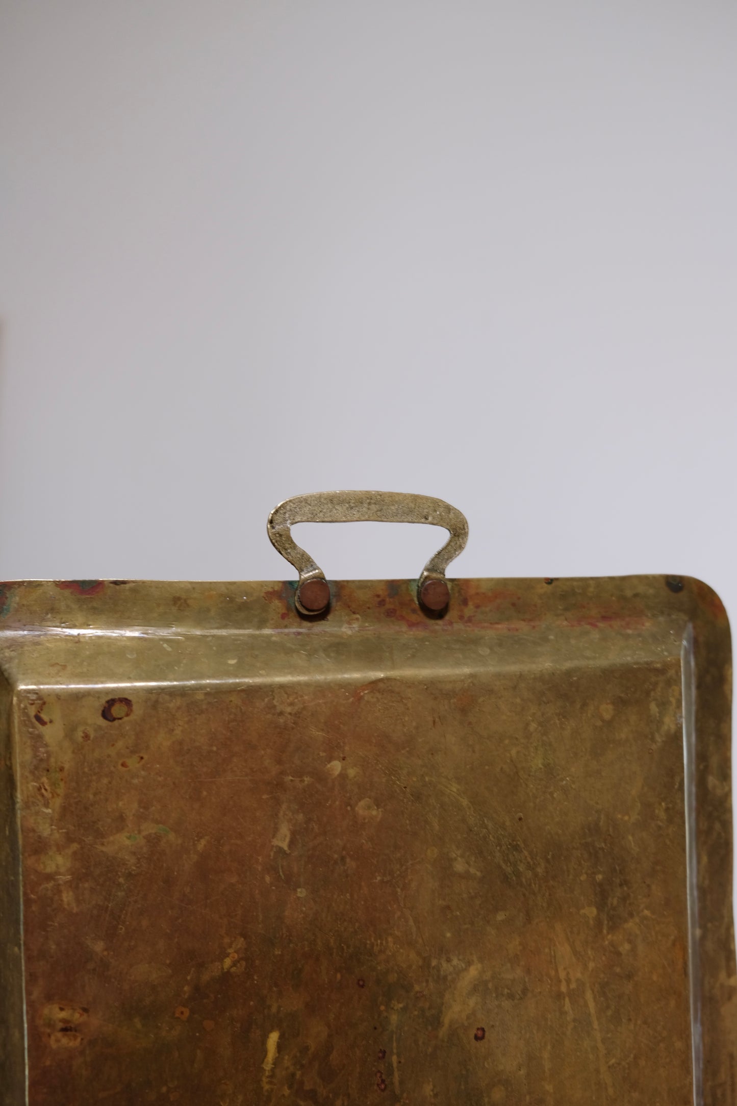 19th-Century Russian Brass Tray (Moscow Factory Mark)