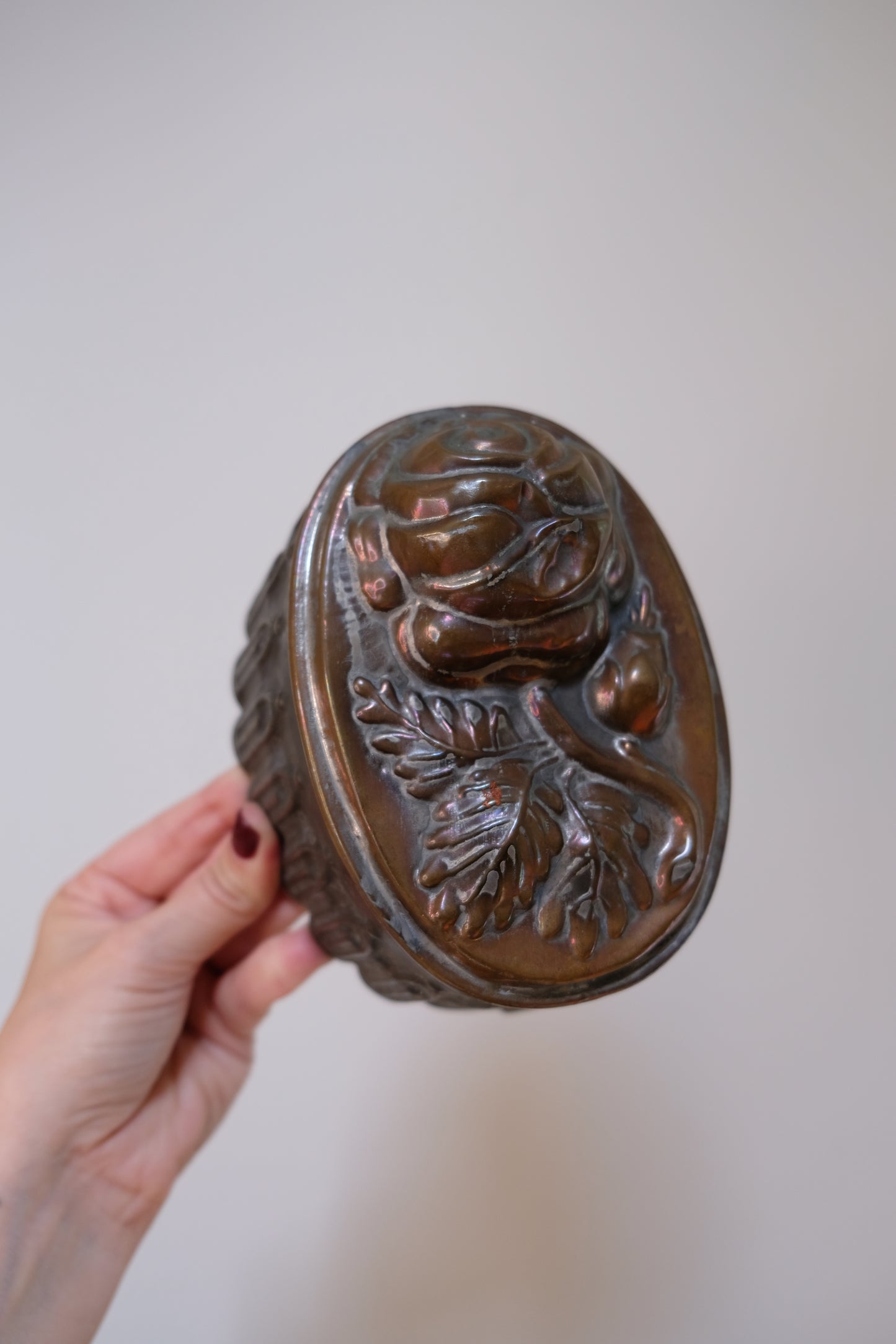 Antique Copper Rose Bud Mold
