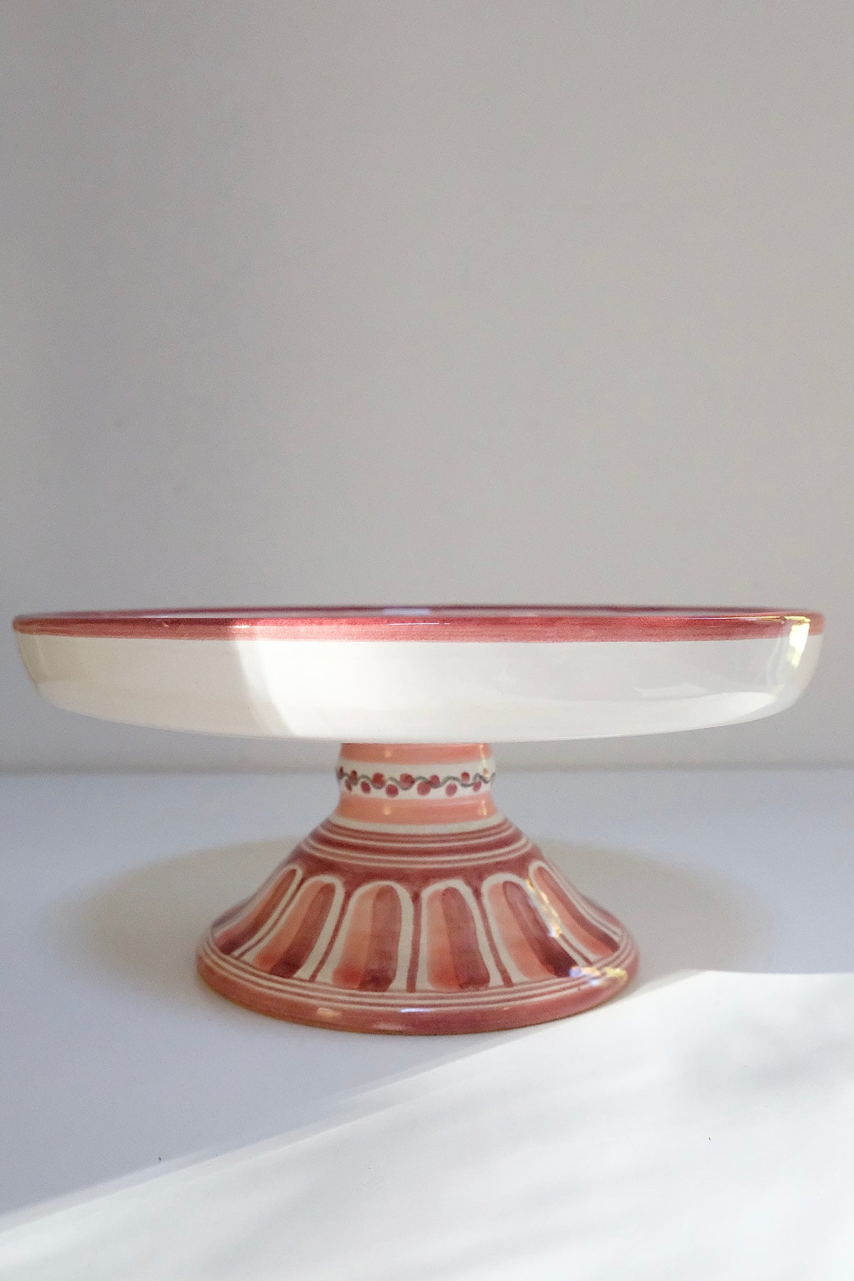 Vintage Italian Majolica Pedestal Bowl