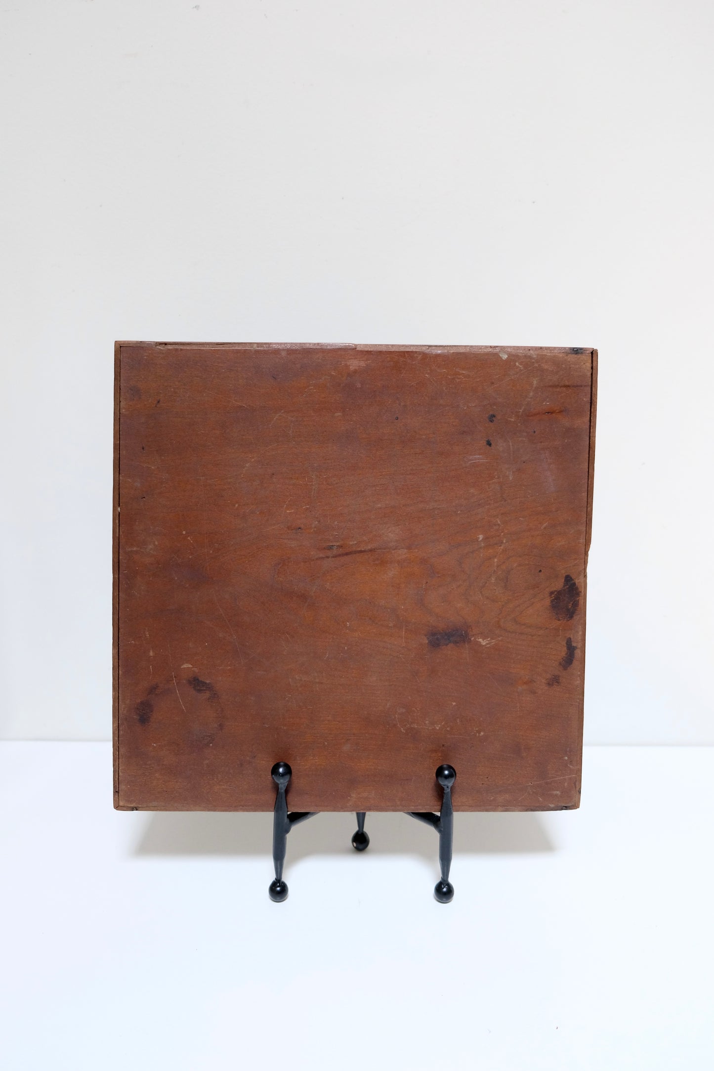 Antique Primitive Hand-Made Wooden Checkers Game Board