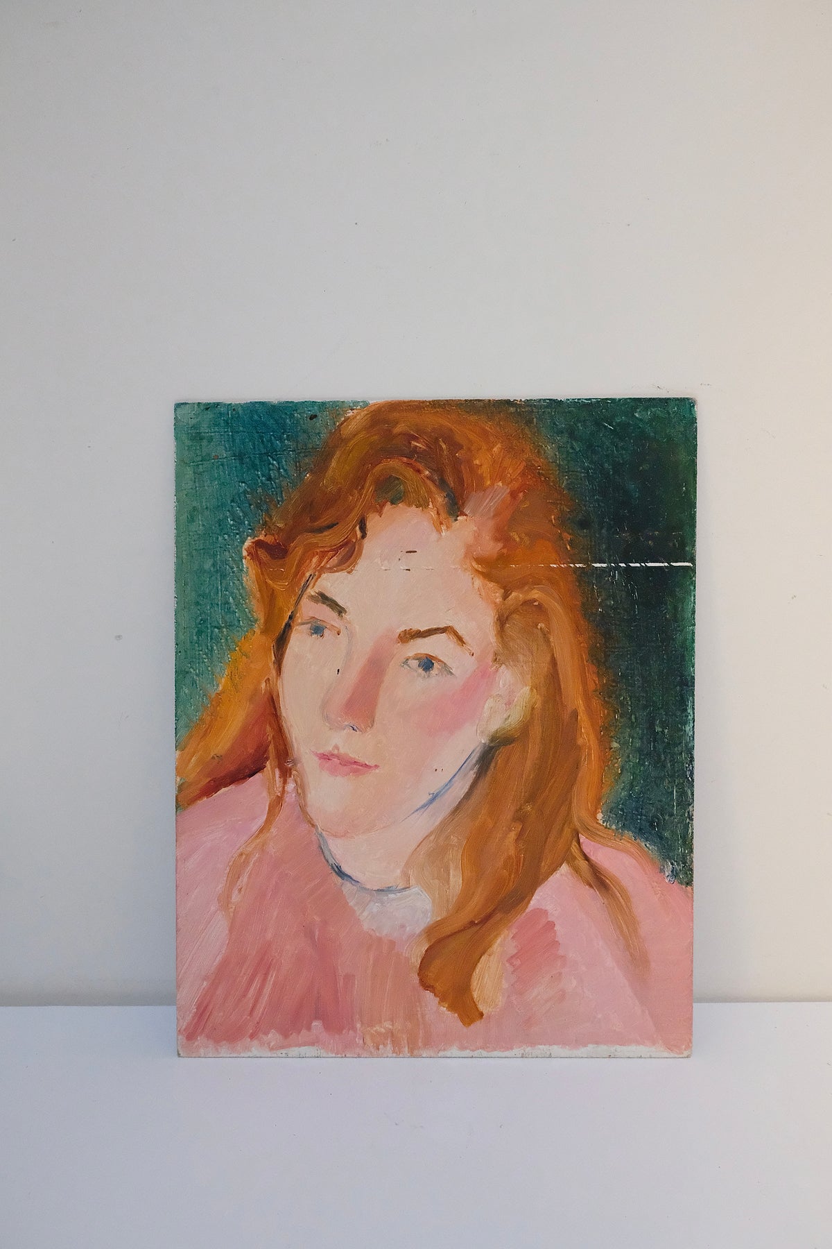 1984 Redheaded Woman Oil Portrait