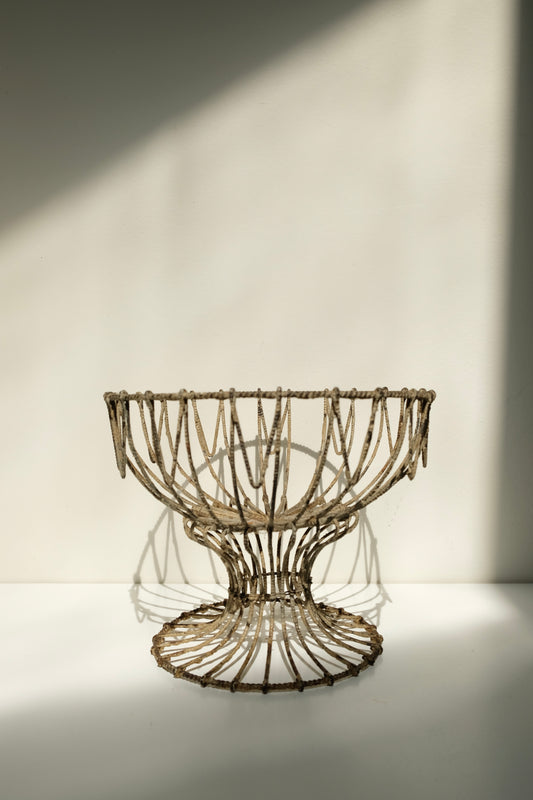Antique Twisted Wire Compote Egg Basket