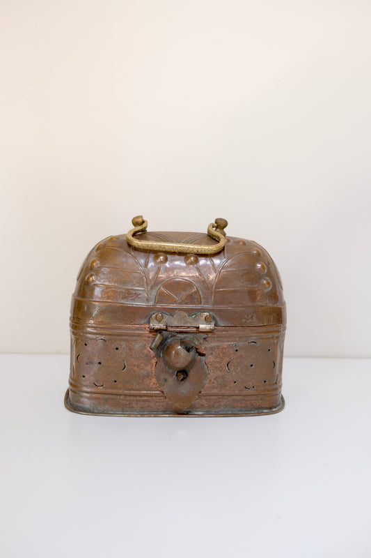Antique Turkish Copper Bath Soap Box