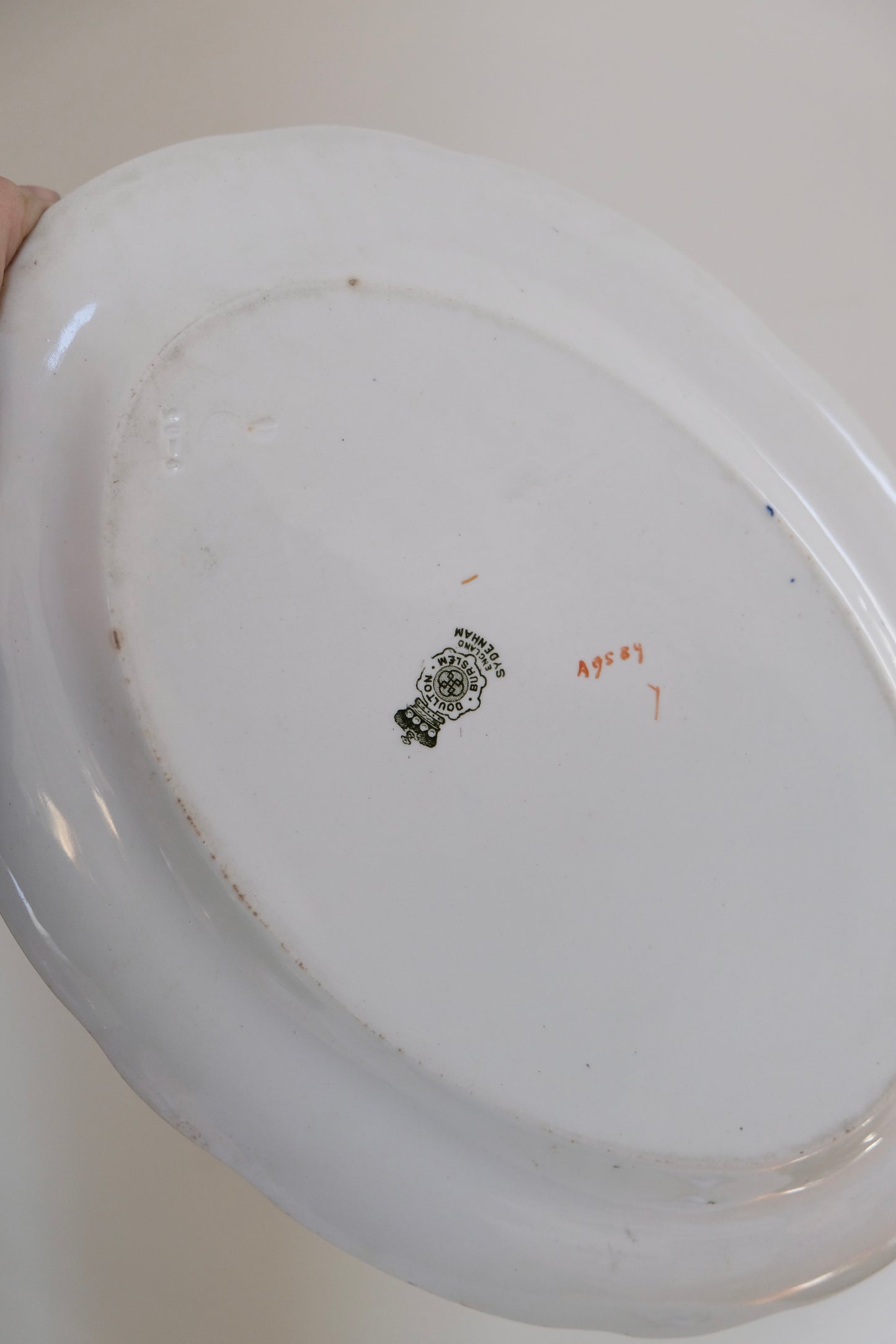Thistle Transferware Platter, Doulton Burslem, Sydenham, England