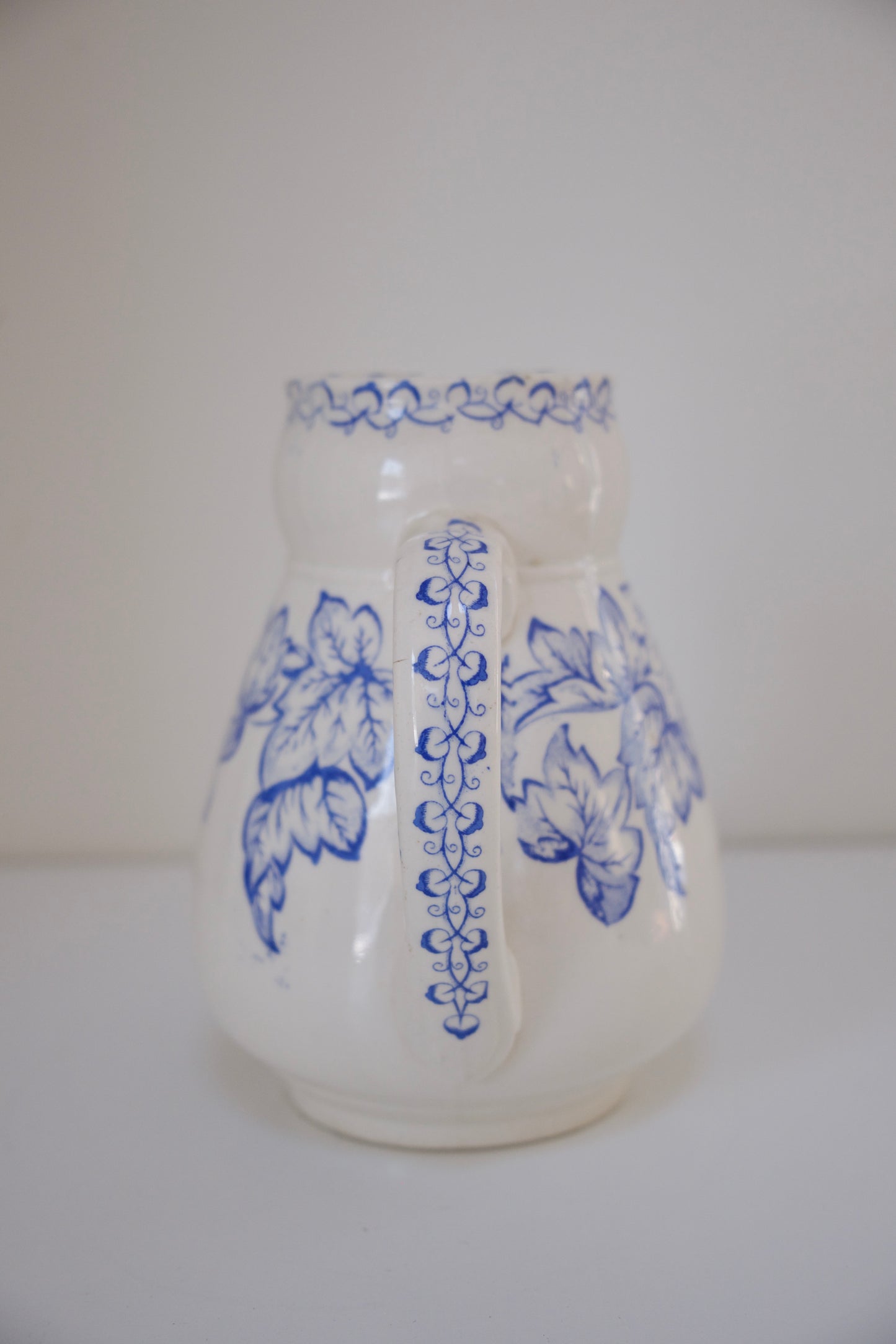 Antique Doulton Burslem Special Pattern Pitcher, Blue & White, limited series