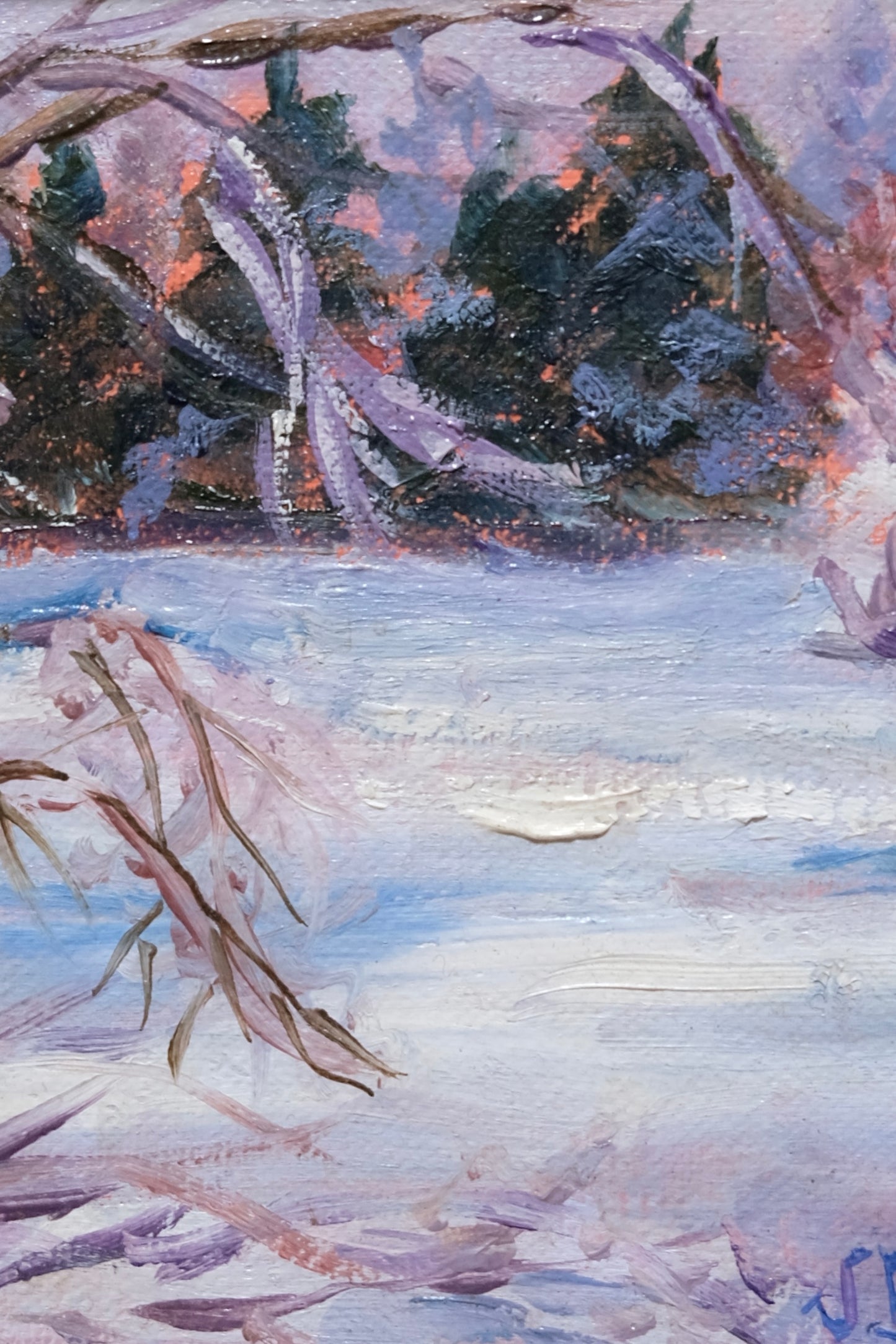 Winter Landscape Oil Painting