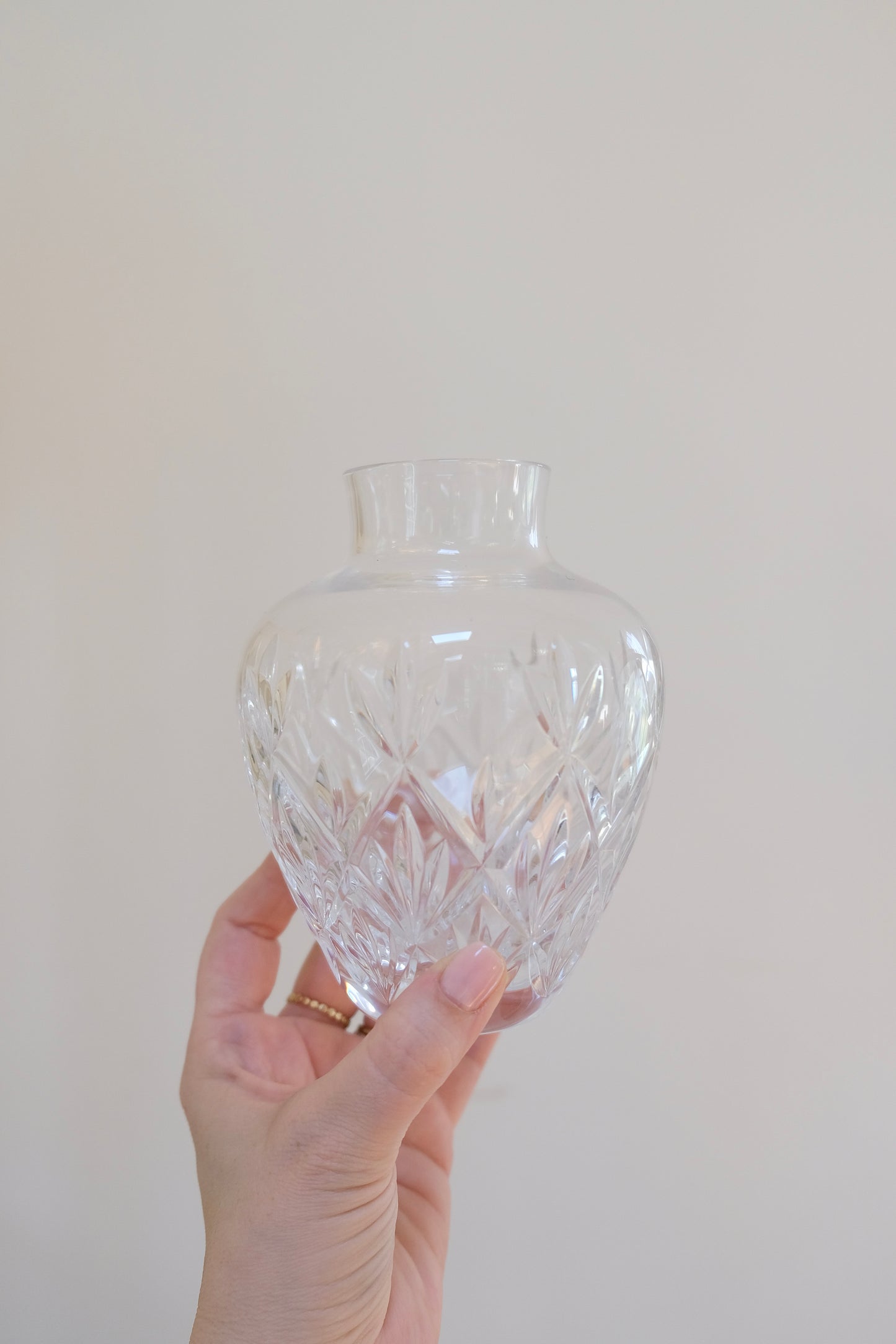 Crystal Etched Vintage Vase