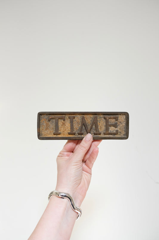 Vintage 1940s TIME Magazine Cast Iron Paperweight