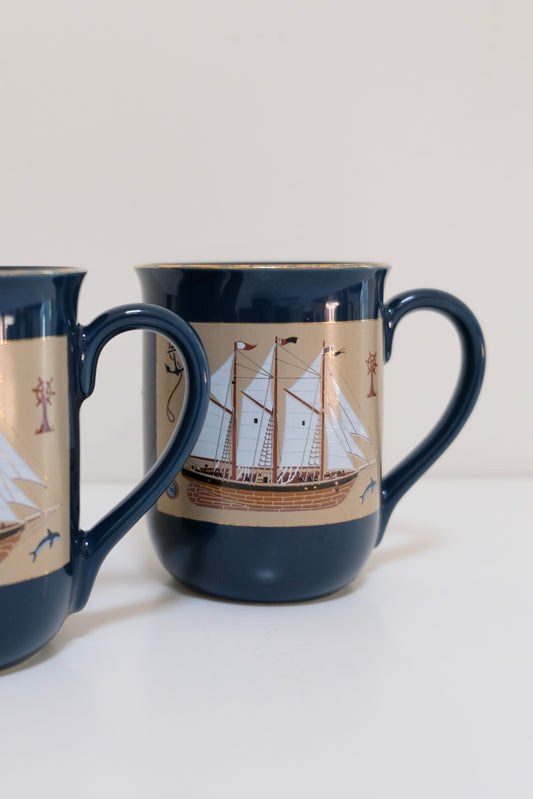 Pair of Nautical Otagiri Mugs (Japan)⁠ ⁠