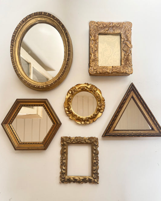 Vintage Mini Gilded Mirrors/Frames, Sold Separately