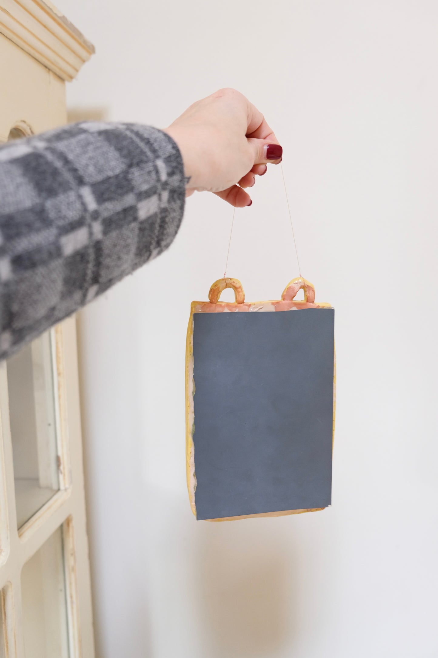 Playful Hand-Made Ceramic Mirror