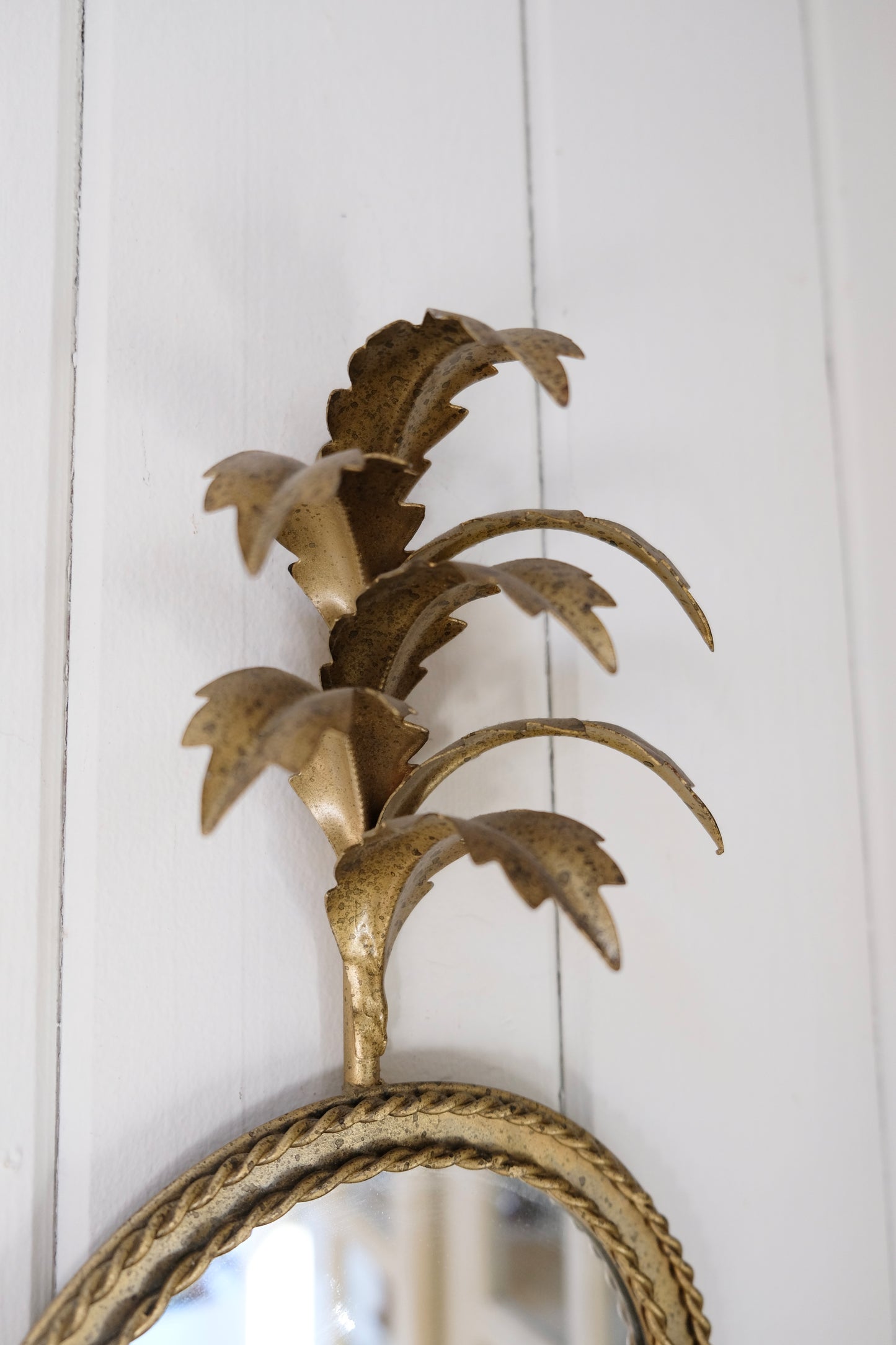 Pair of Stunning Vintage Italian Gilt Wall Candle Sconces