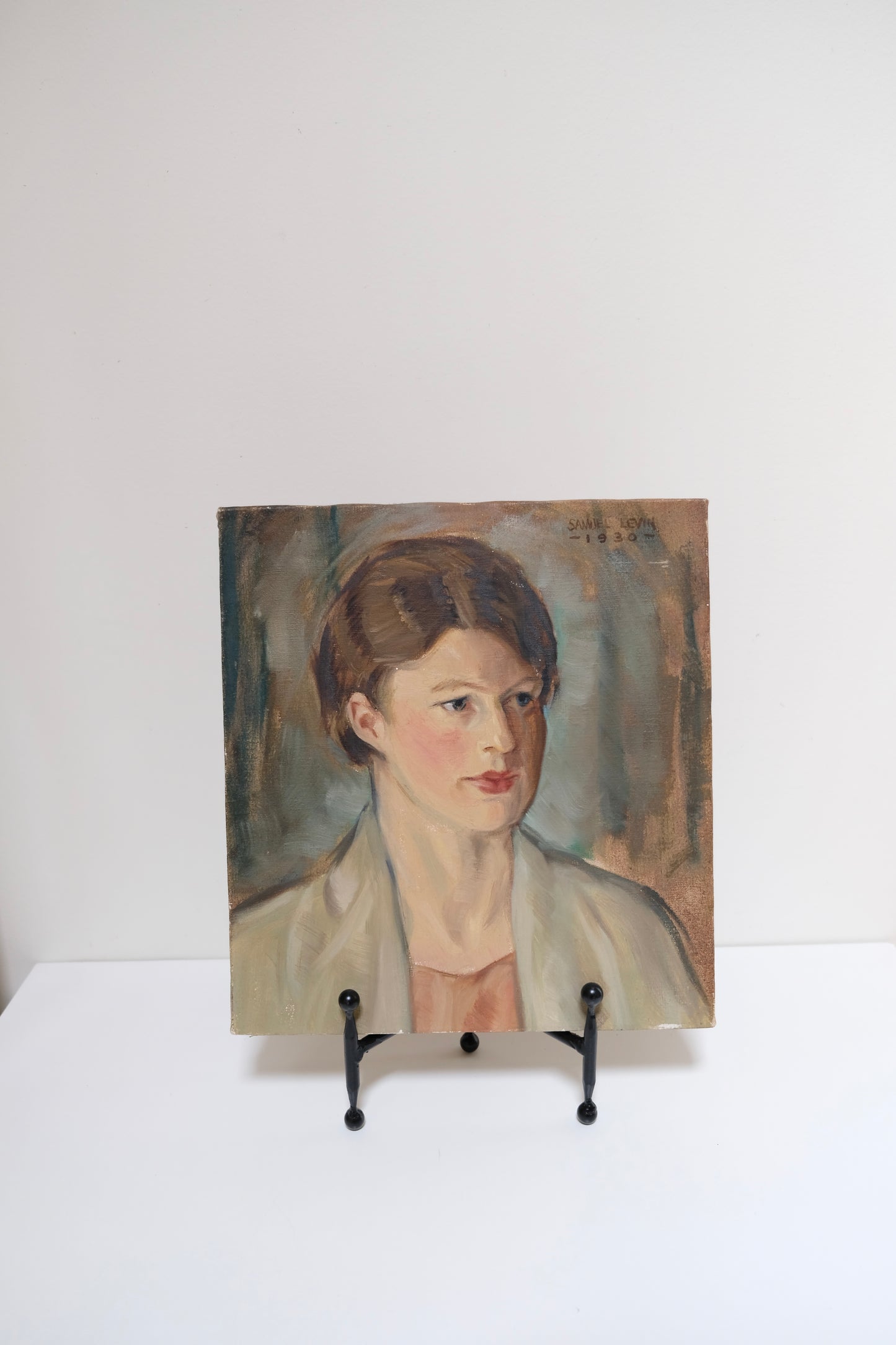 1930 Signed Portrait on Canvas