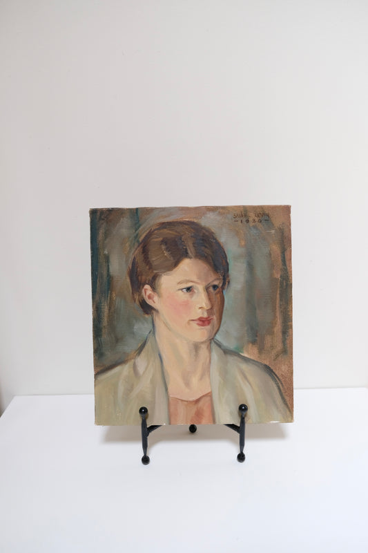 1930 Signed Portrait on Canvas