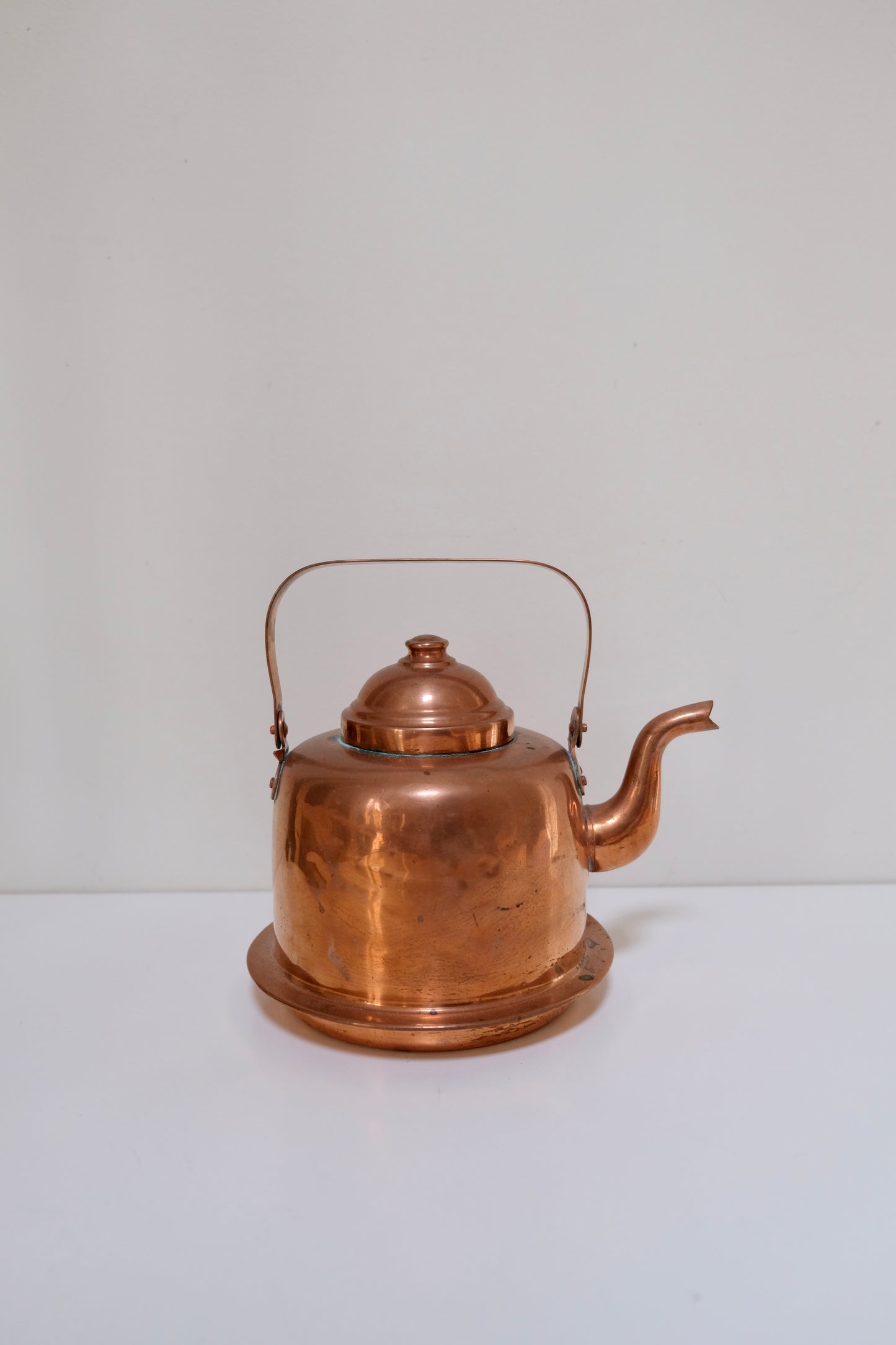 Finnish Copper Kettle by Peltiteos Q.Y. Helsinki — 7.5” x 8”