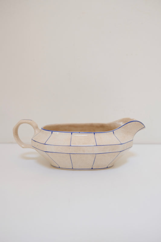 Edwin M. Knowles Checkered Gravy Boat