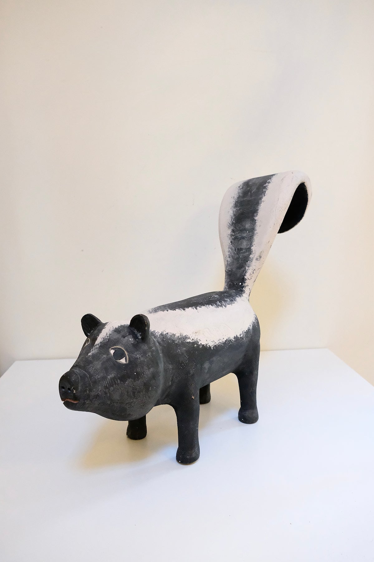Vintage Folk Art Skunk Sculpture