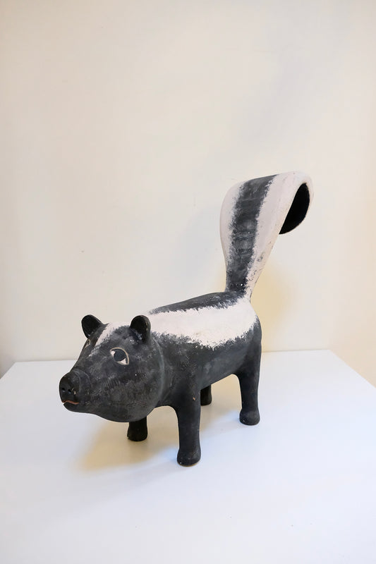 Vintage Folk Art Skunk Sculpture
