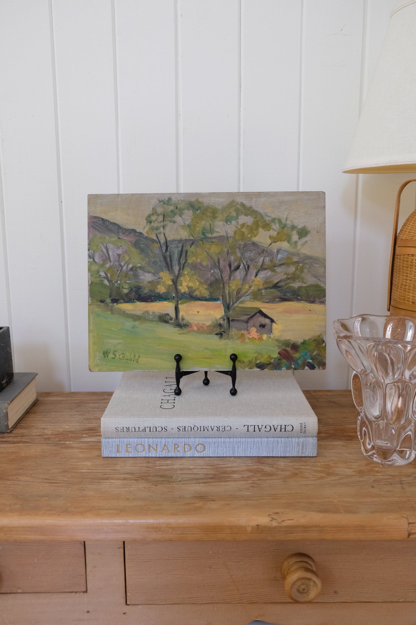 Signed Unframed Vintage Impressionist Landscape