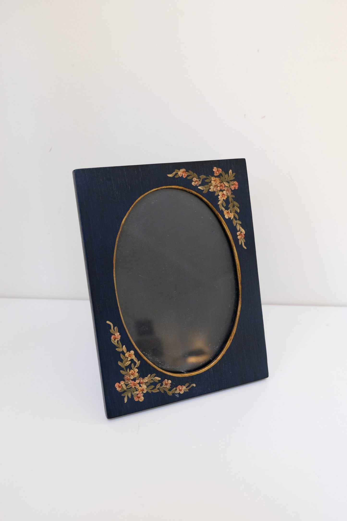 Hand Painted Floral Vintage Wooden Frame