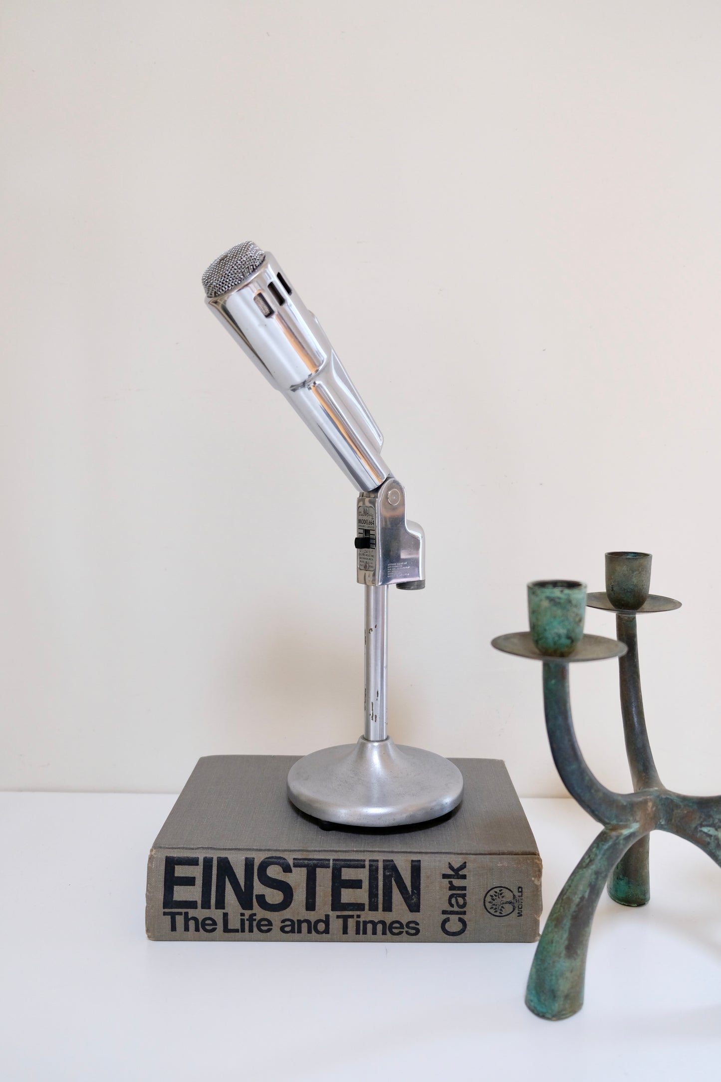 Vintage 1950s Electro Voice Microphone, Model 664, with its attached stand