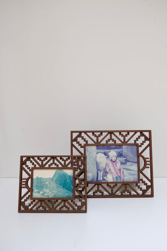 Small Vintage Metal Geometric Frame