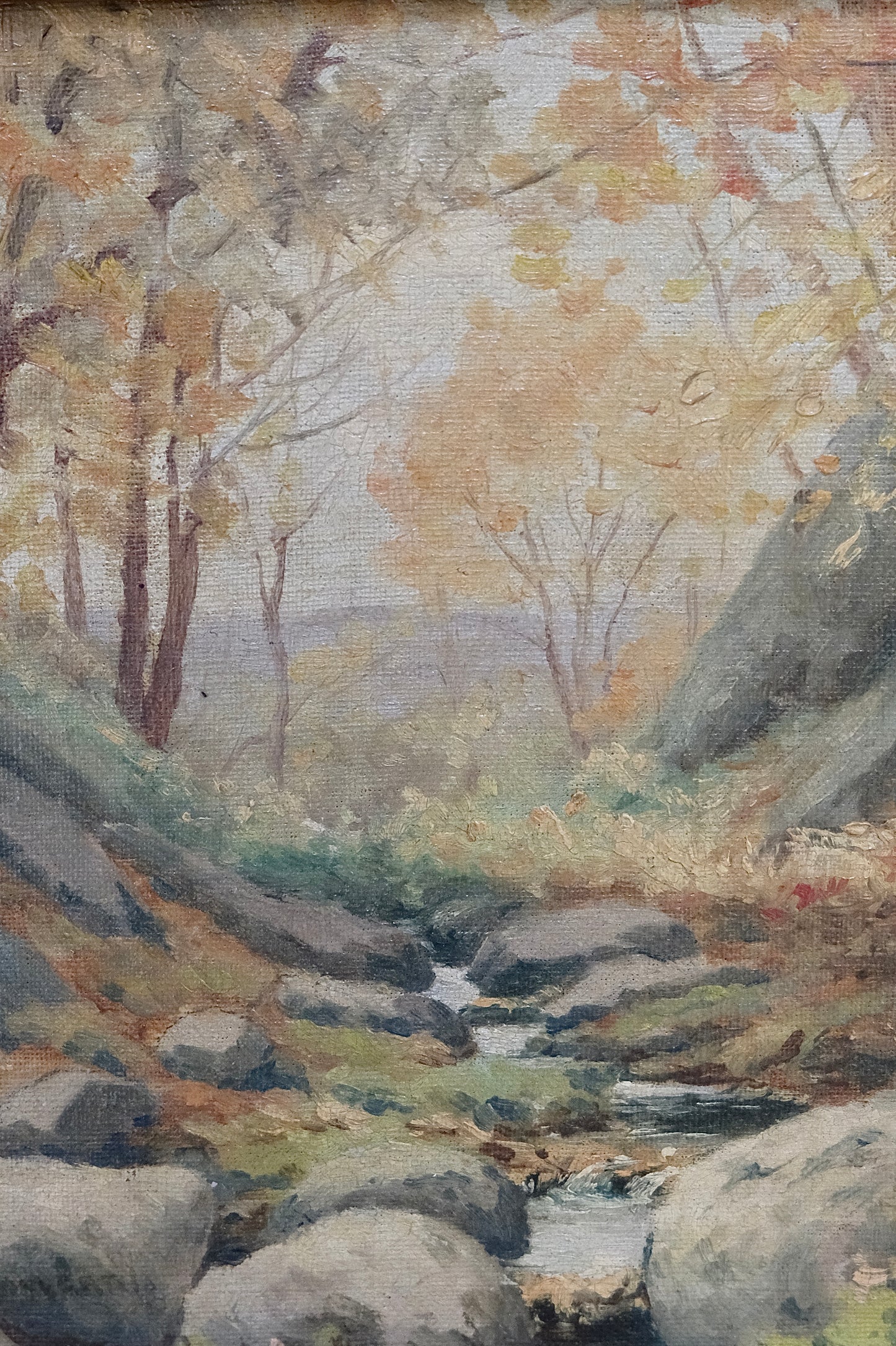Antique Woodland Oil Painting, Artist Signed