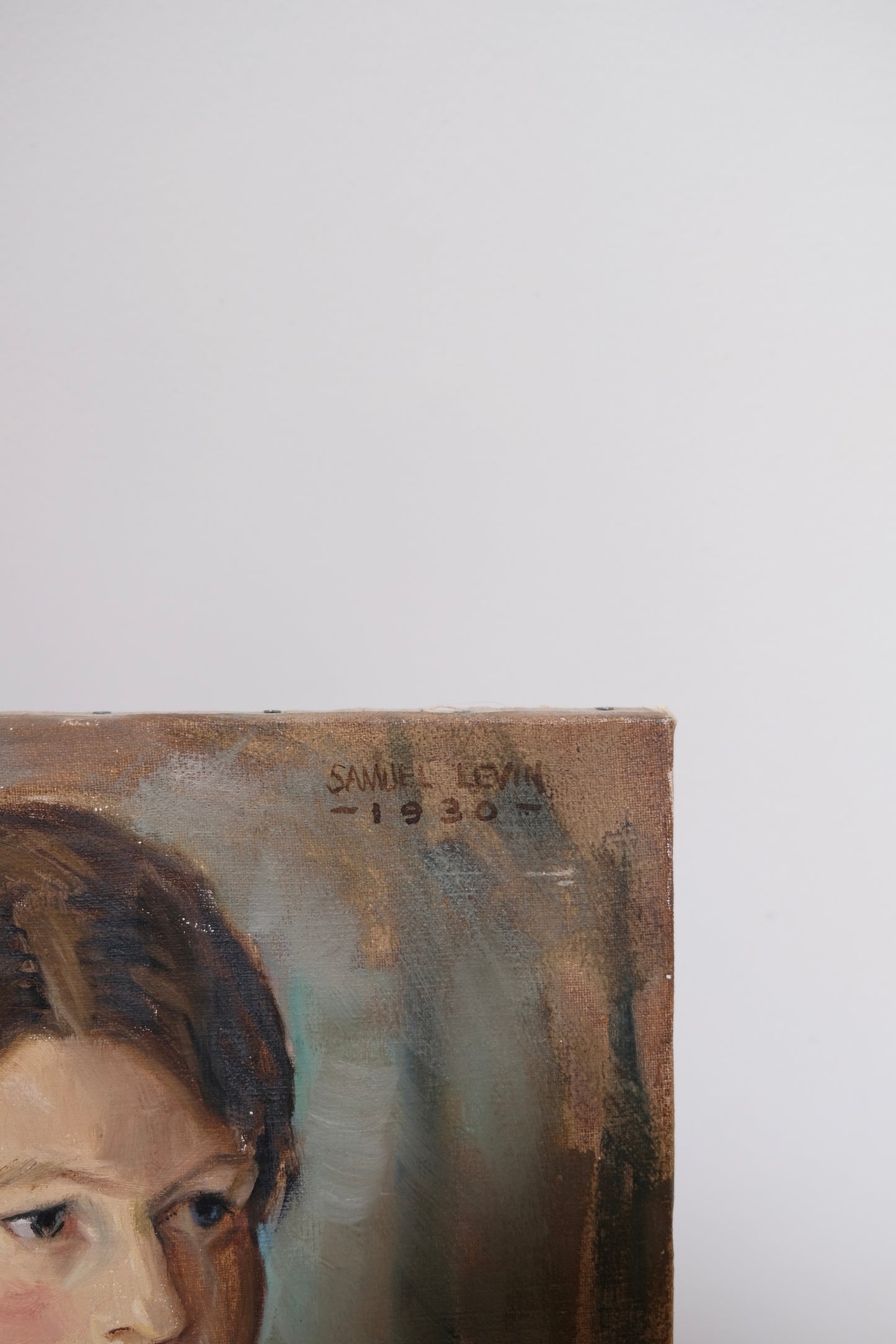 1930 Signed Portrait on Canvas