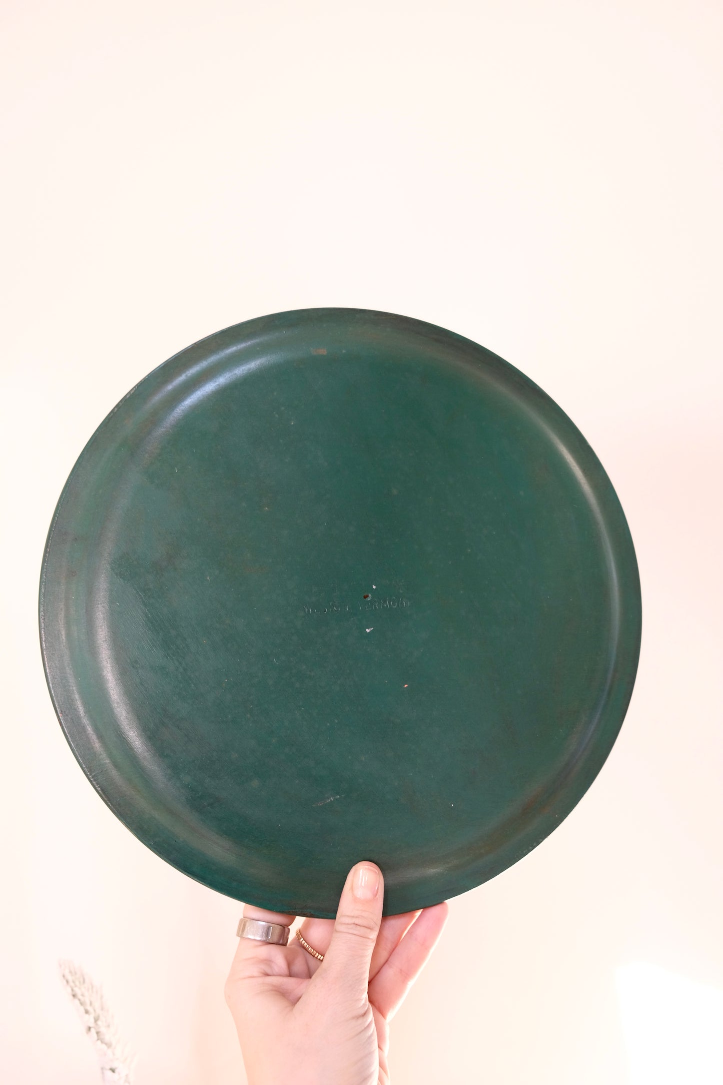 Vintage Hand Painted Folk Art Christmas Plate
