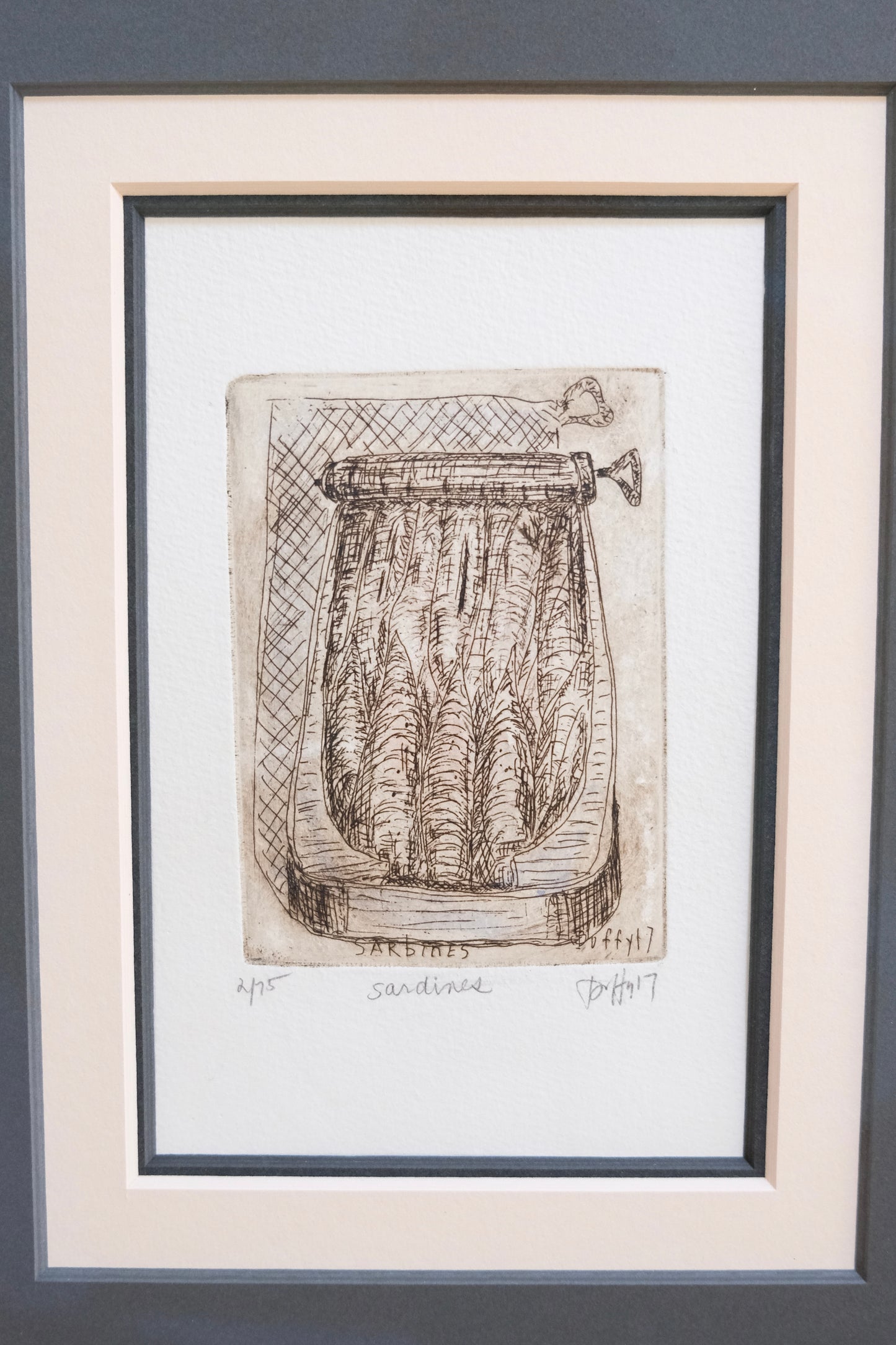 Stephen Francis Duffy Signed & Numbered “Sardines” Etching