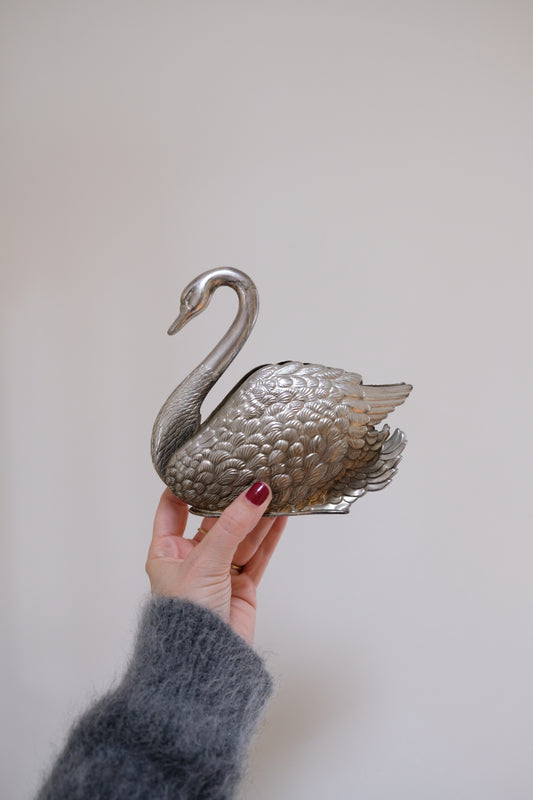 Vintage Godinger Silver-Plated Swan Napkin/Letter Holder