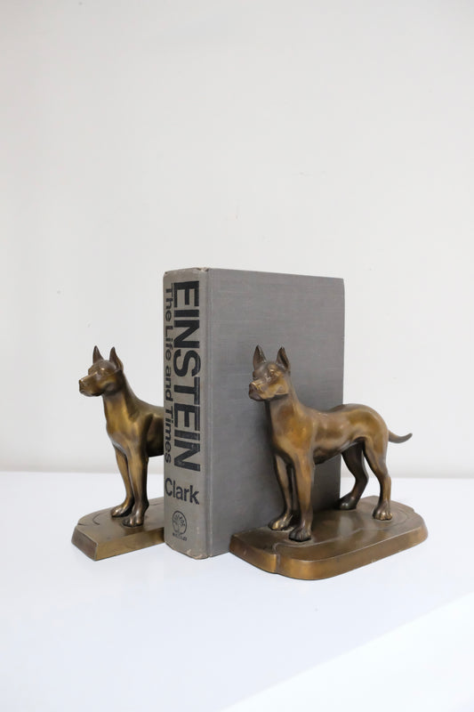 Frankart Art Deco Great Dane Bookends, c.1920s–30s